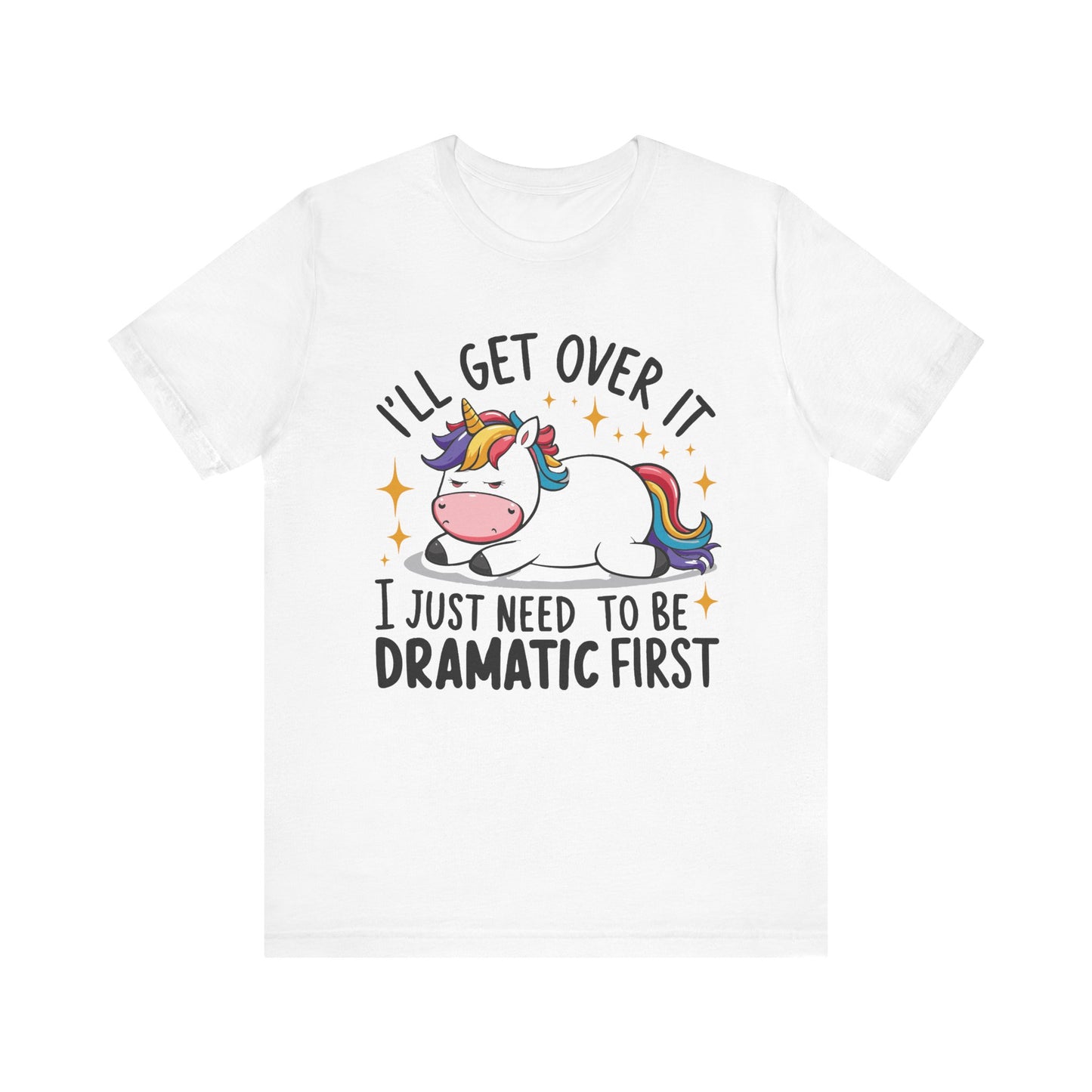 Dramatic Unicorn Tee - Whimsical Humor Shirt for Unicorn Lovers, Fun Gift for Birthdays, Parties, Social Events, Casual Wear