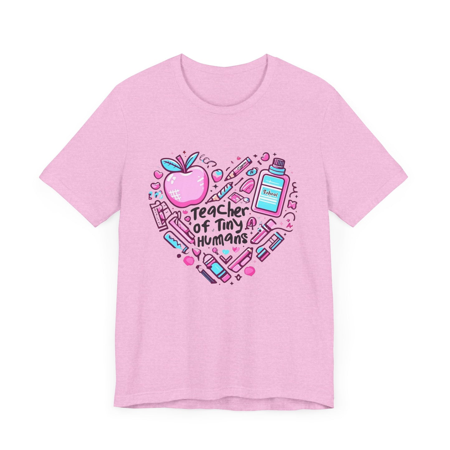 Teacher Heart Graphic Tee, Unisex Teacher Shirt, Gift for Educators, Back to School, Teacher Appreciation, Cute Teacher Outfit