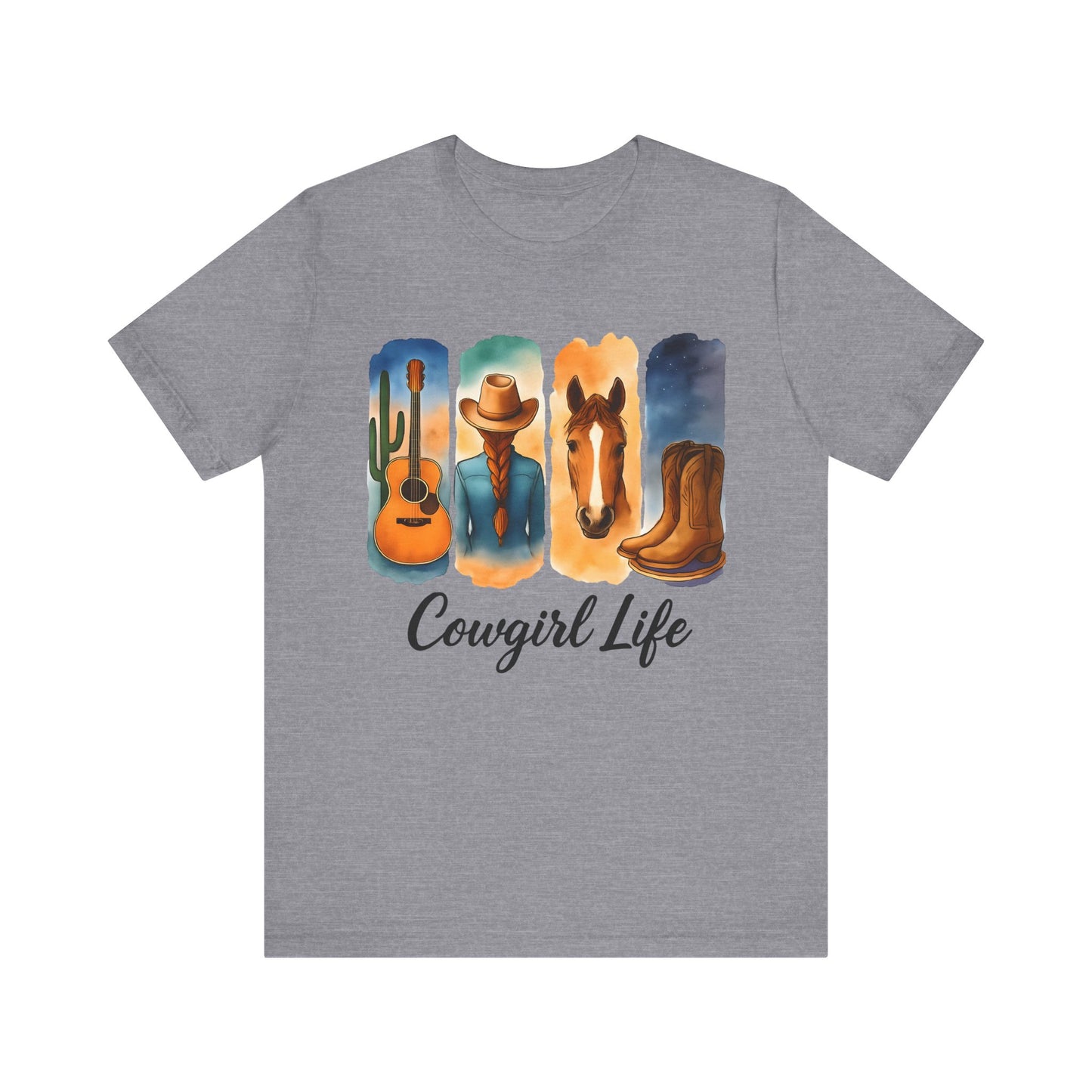 Cowgirl Life - Western Style Shirt, Cowboy Aesthetic Apparel, Country Music Tee, Gift for Cowgirls, Farm Lover T-Shirt