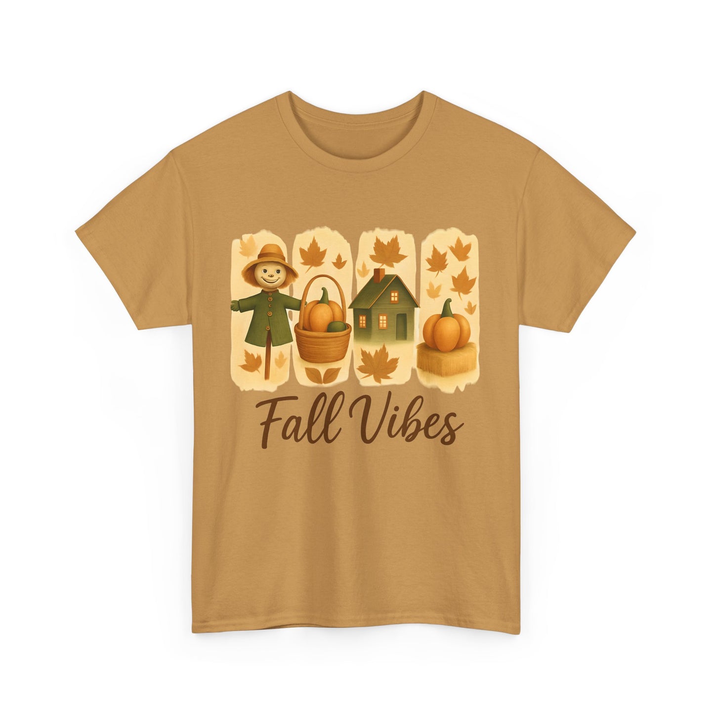 Unisex Fall Vibes Tee, Cozy Autumn Shirt, Seasonal Casual Wear, Pumpkin Patch Gift, Harvest Festival Apparel
