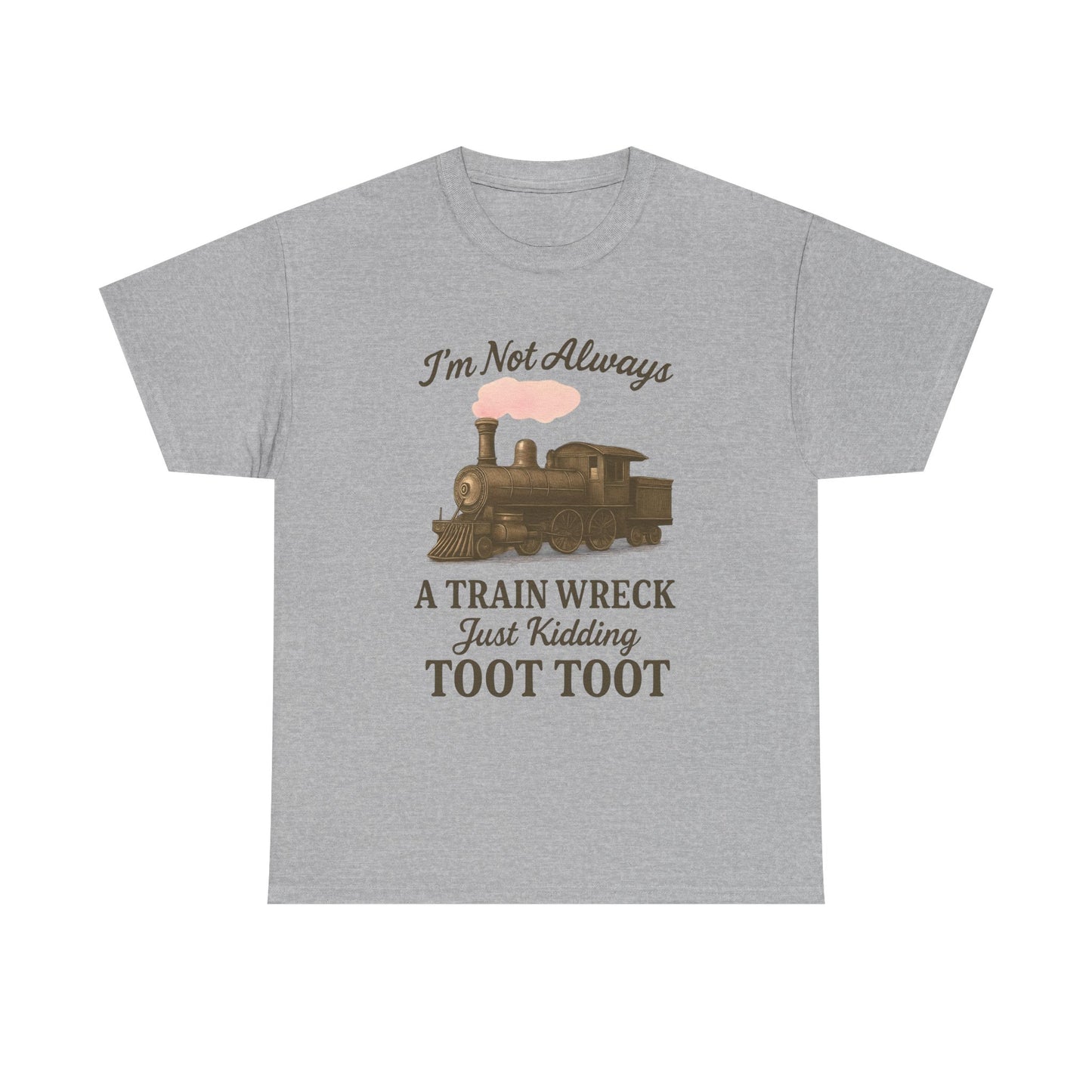 Playful Train Wreck Tee, Humorous Unisex T-Shirt, Fun Gift for Train Lovers, , Casual Wear