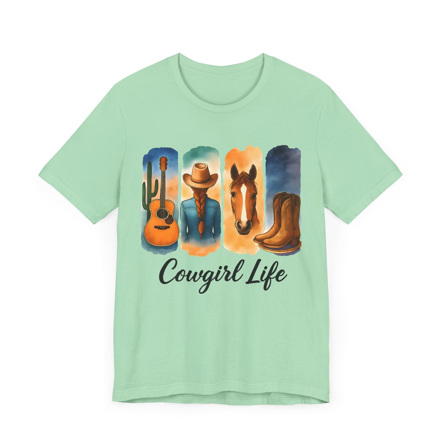 Cowgirl Life - Western Style Shirt, Cowboy Aesthetic Apparel, Country Music Tee, Gift for Cowgirls, Farm Lover T-Shirt