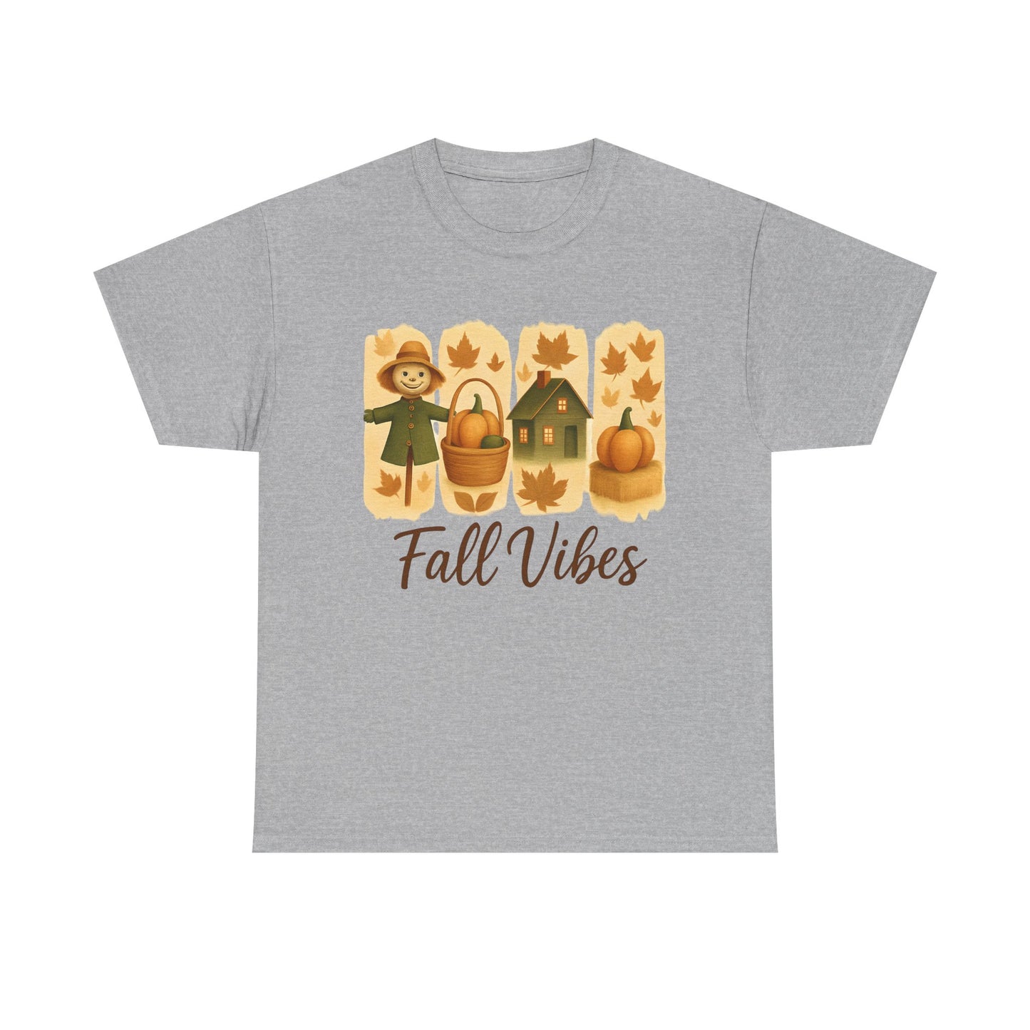 Unisex Fall Vibes Tee, Cozy Autumn Shirt, Seasonal Casual Wear, Pumpkin Patch Gift, Harvest Festival Apparel