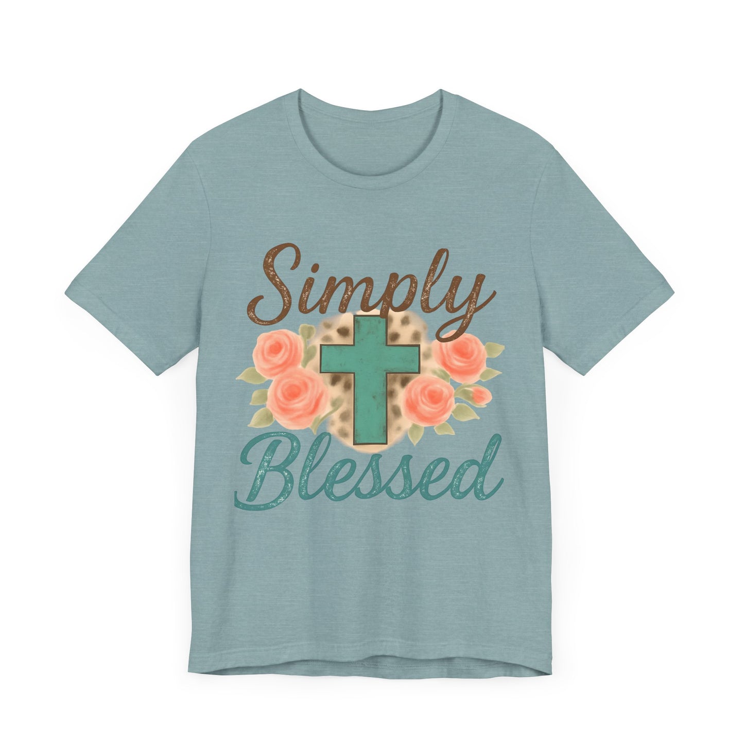 Simply Blessed Unisex Tee, Inspirational T-Shirt, Faith-Based Apparel, Christian Gift, Casual Comfortable Top