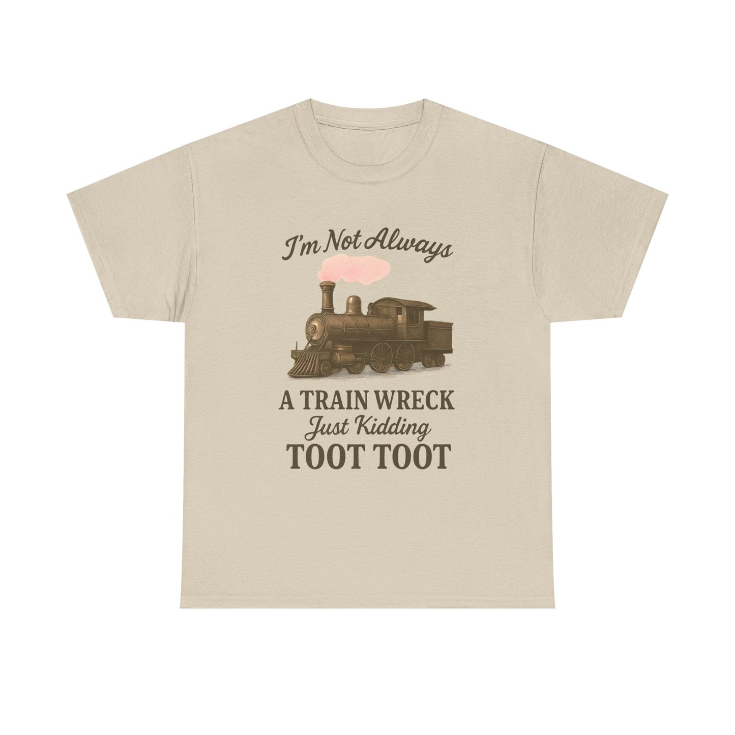 Playful Train Wreck Tee, Humorous Unisex T-Shirt, Fun Gift for Train Lovers, , Casual Wear
