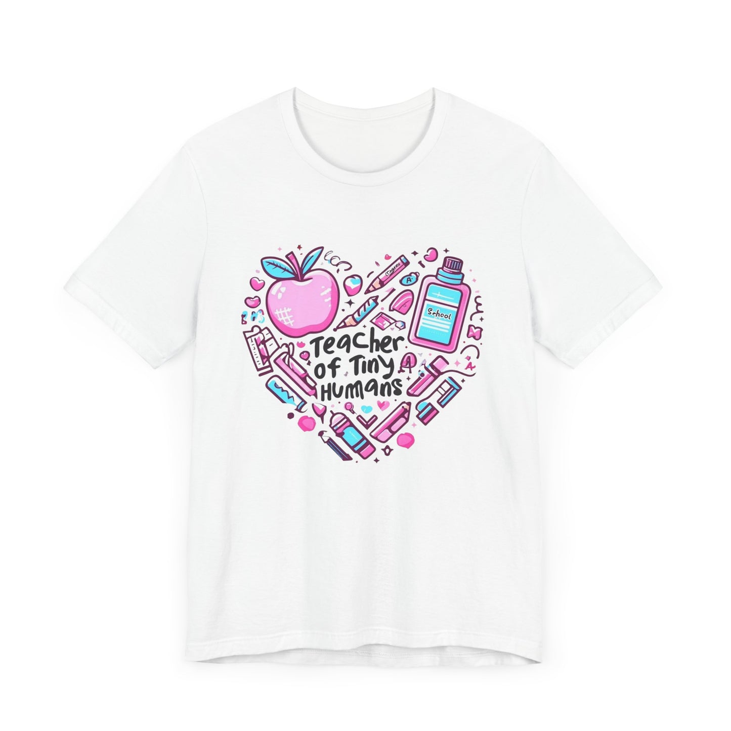 Teacher Heart Graphic Tee, Unisex Teacher Shirt, Gift for Educators, Back to School, Teacher Appreciation, Cute Teacher Outfit