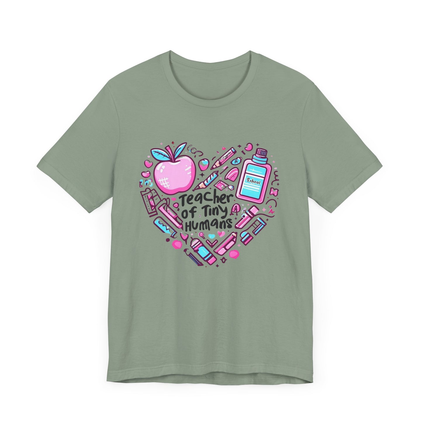 Teacher Heart Graphic Tee, Unisex Teacher Shirt, Gift for Educators, Back to School, Teacher Appreciation, Cute Teacher Outfit