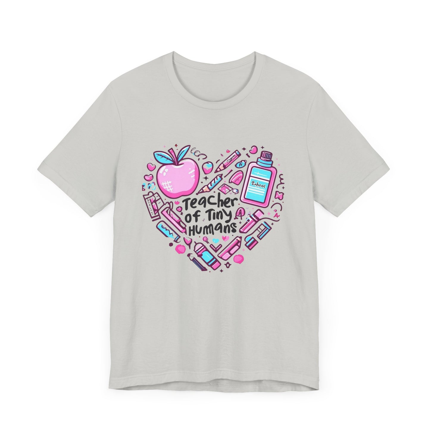 Teacher Heart Graphic Tee, Unisex Teacher Shirt, Gift for Educators, Back to School, Teacher Appreciation, Cute Teacher Outfit