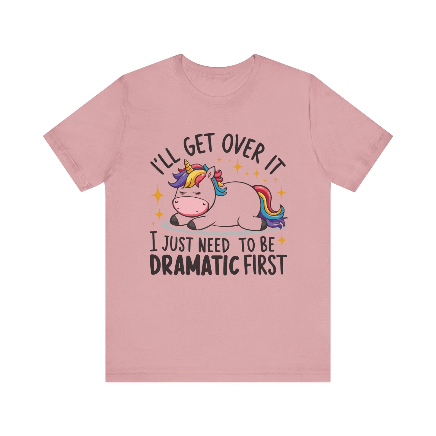 Dramatic Unicorn Tee - Whimsical Humor Shirt for Unicorn Lovers, Fun Gift for Birthdays, Parties, Social Events, Casual Wear
