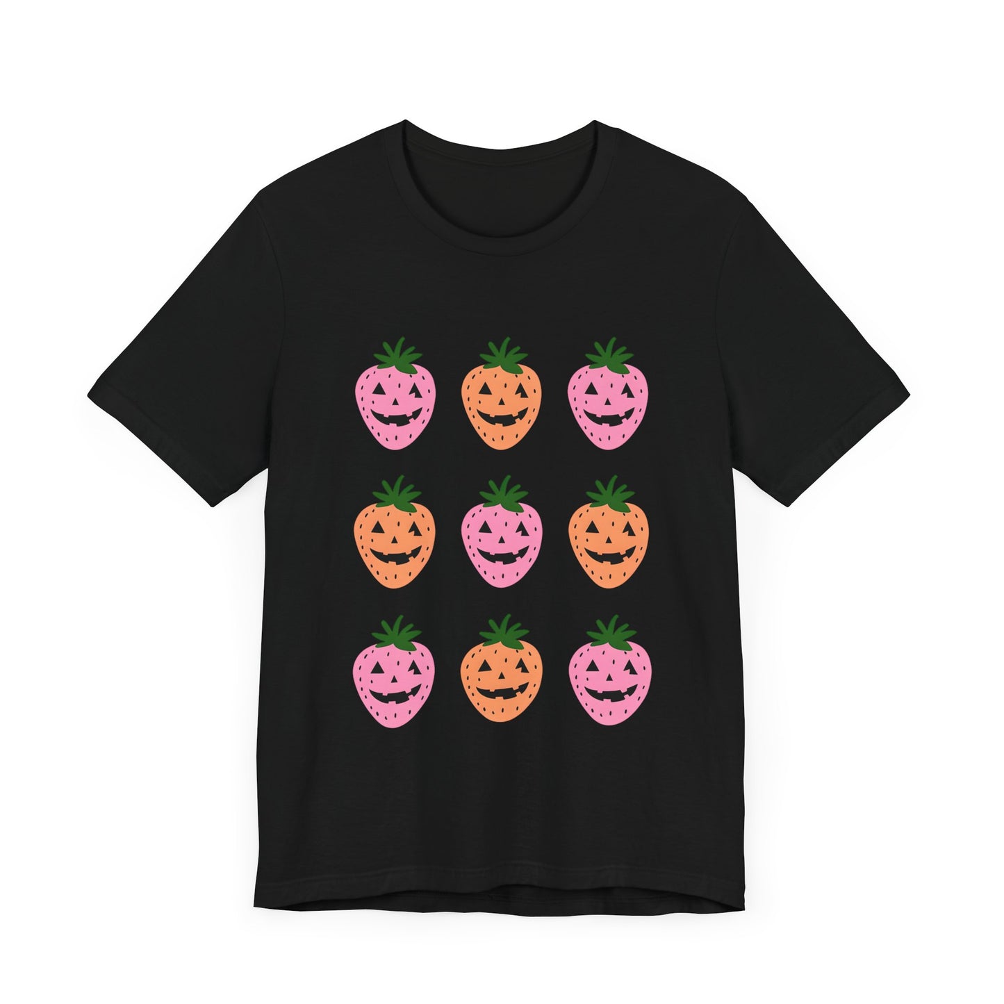 Summerween Strawberries Unisex Tee - Jack O'Lantern Design