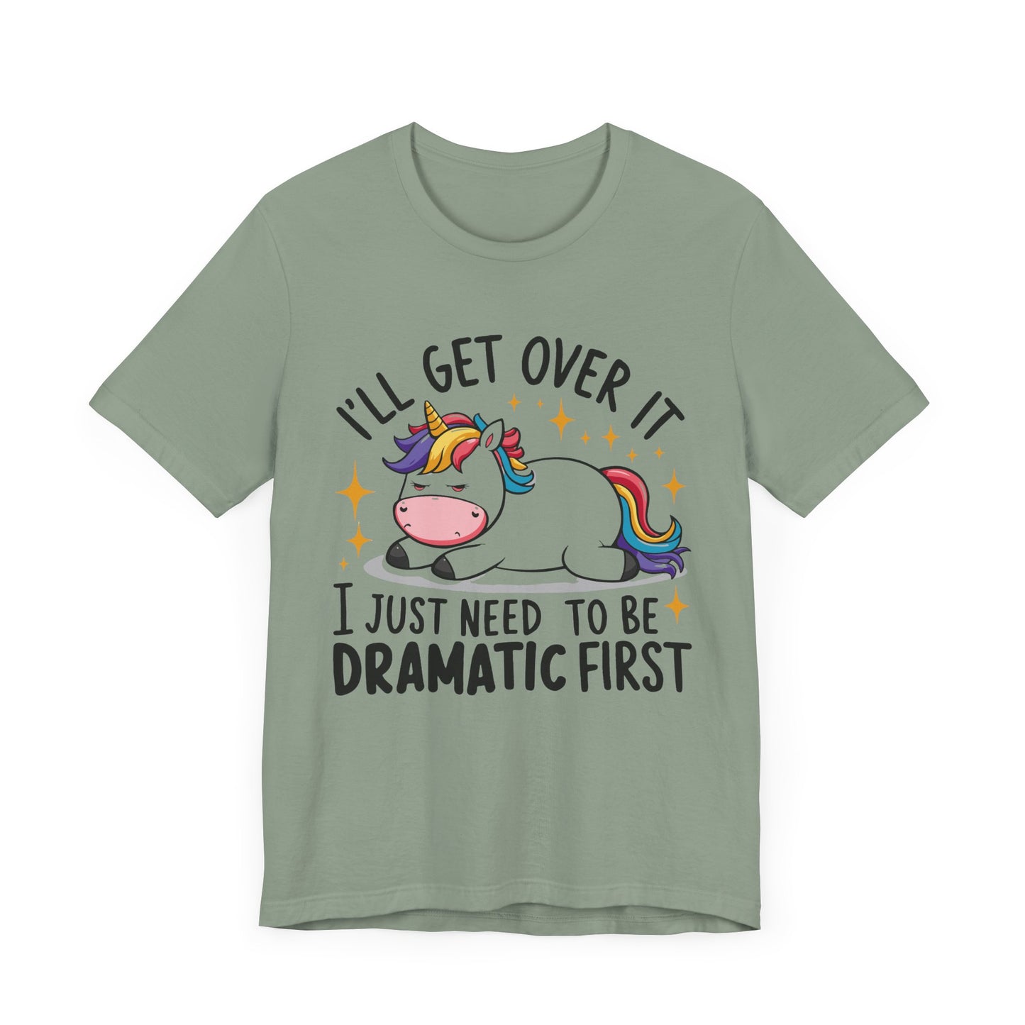 Dramatic Unicorn Tee - Whimsical Humor Shirt for Unicorn Lovers, Fun Gift for Birthdays, Parties, Social Events, Casual Wear