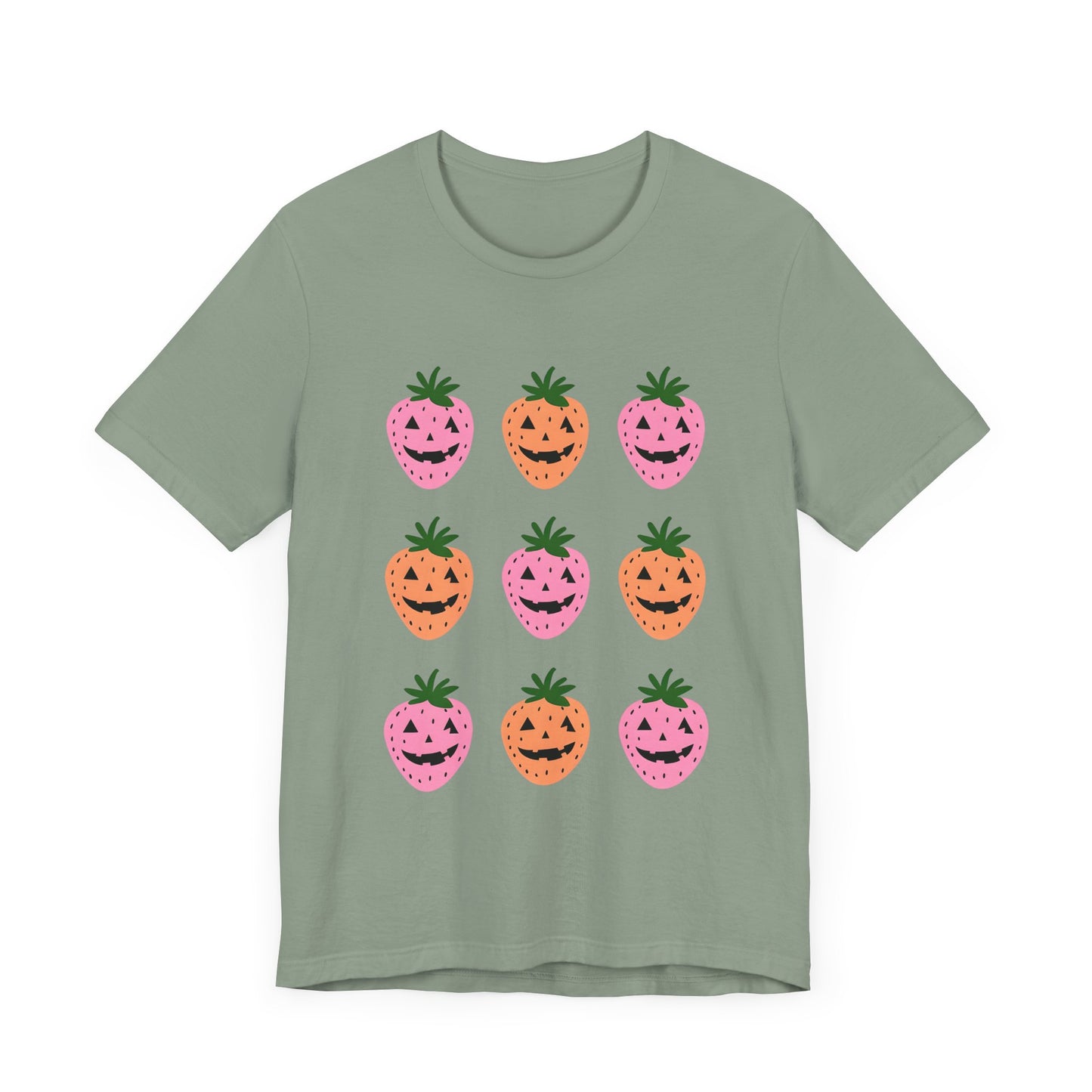 Summerween Strawberries Unisex Tee - Jack O'Lantern Design
