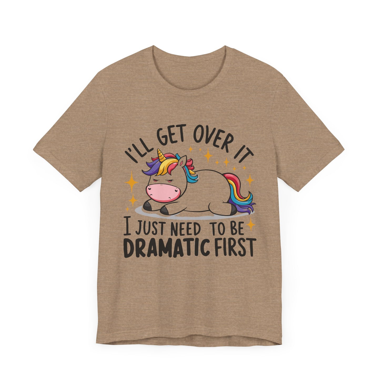 Dramatic Unicorn Tee - Whimsical Humor Shirt for Unicorn Lovers, Fun Gift for Birthdays, Parties, Social Events, Casual Wear