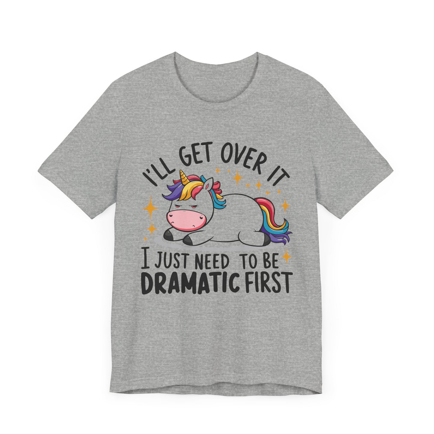 Dramatic Unicorn Tee - Whimsical Humor Shirt for Unicorn Lovers, Fun Gift for Birthdays, Parties, Social Events, Casual Wear