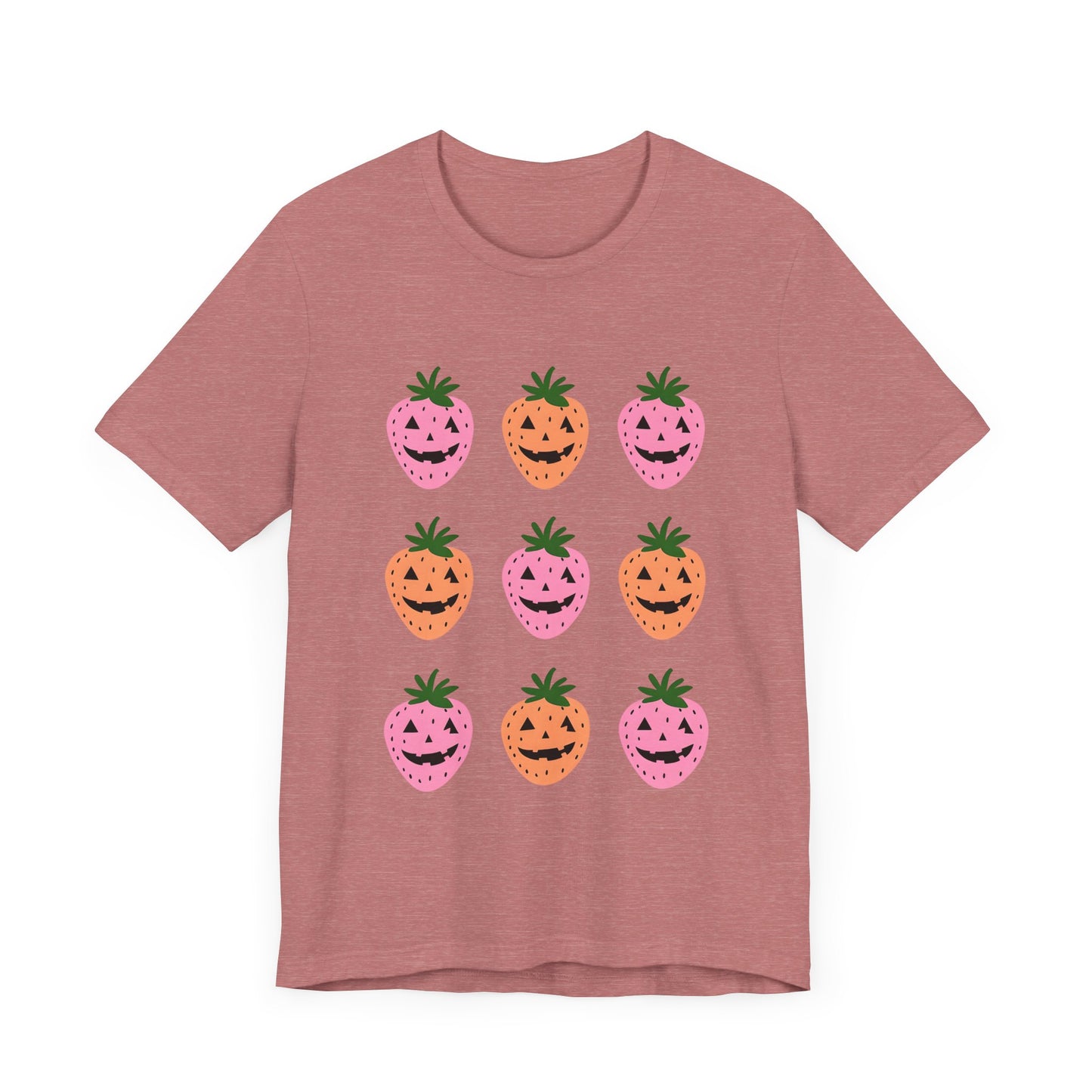 Summerween Strawberries Unisex Tee - Jack O'Lantern Design