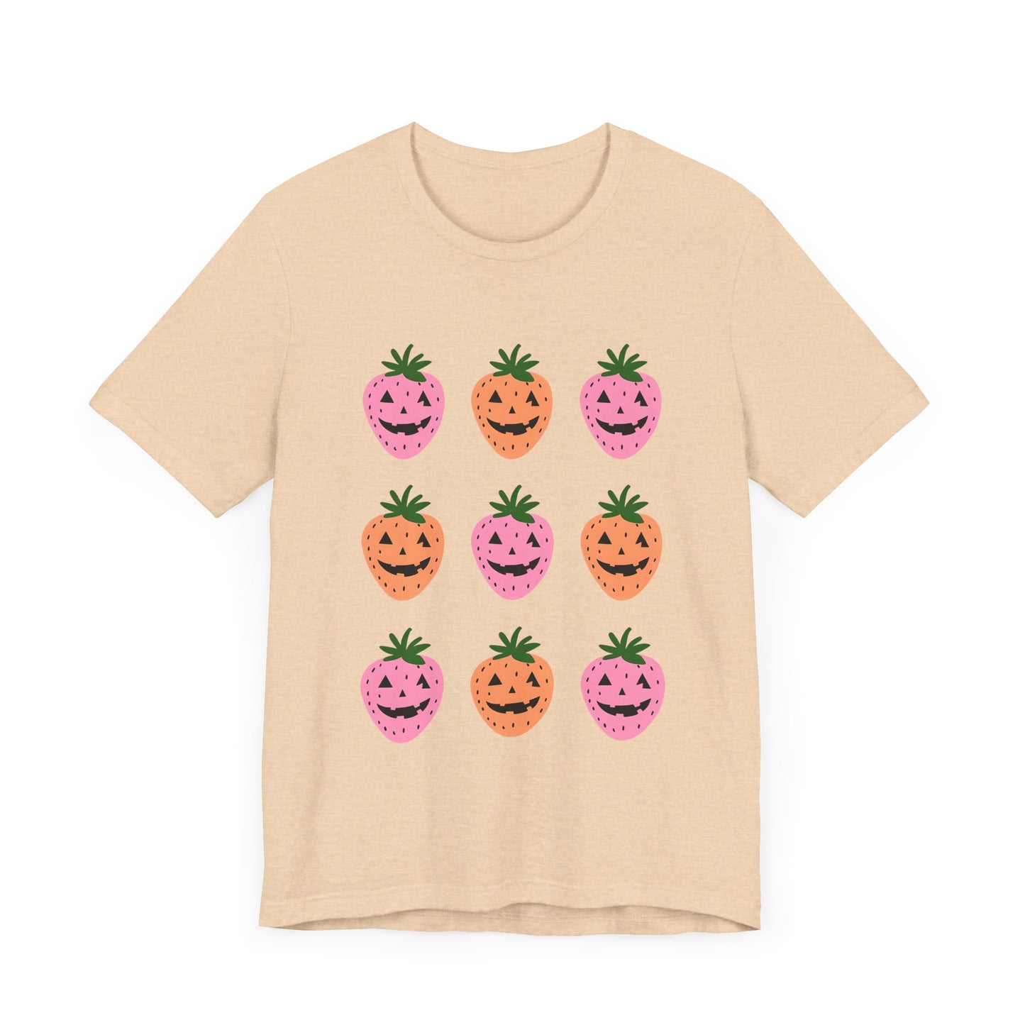 Summerween Strawberries Unisex Tee - Jack O'Lantern Design