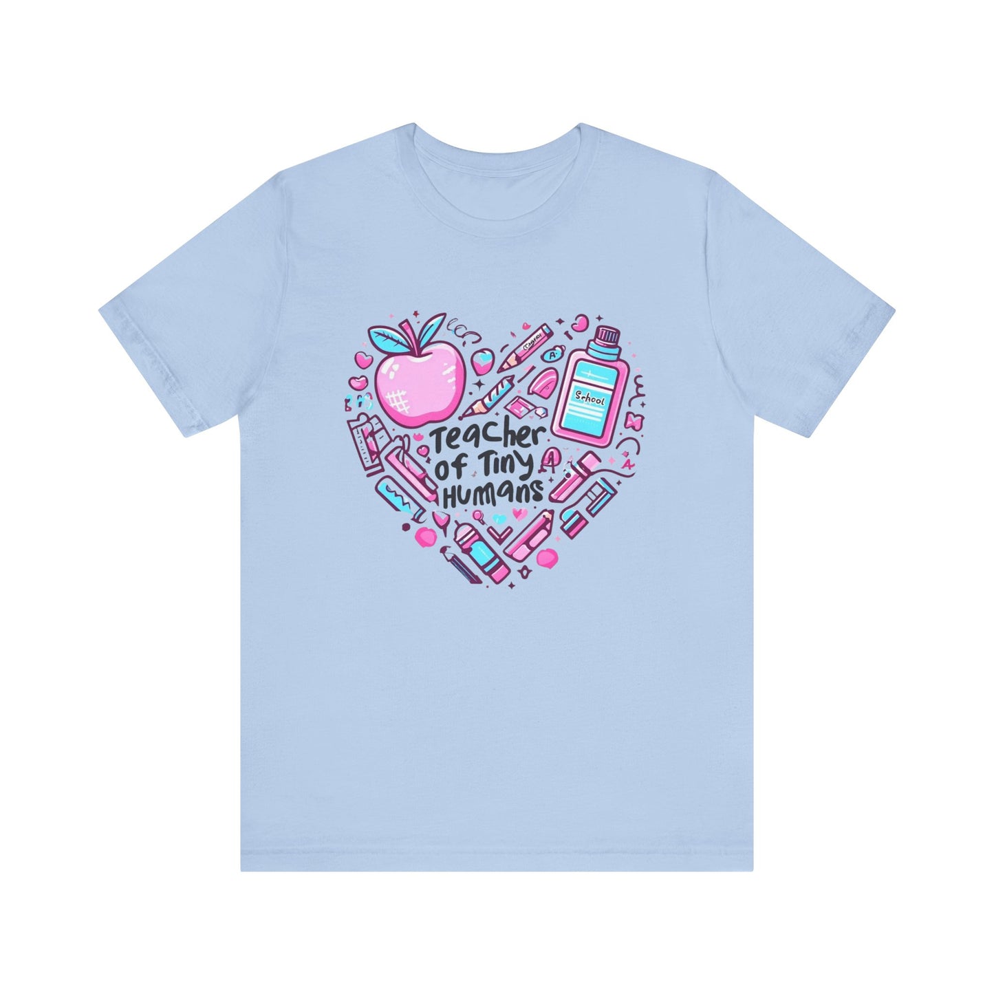 Teacher Heart Graphic Tee, Unisex Teacher Shirt, Gift for Educators, Back to School, Teacher Appreciation, Cute Teacher Outfit