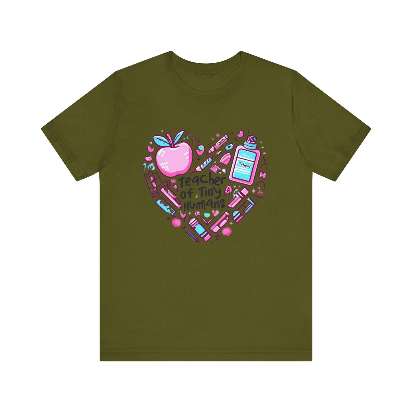 Teacher Heart Graphic Tee, Unisex Teacher Shirt, Gift for Educators, Back to School, Teacher Appreciation, Cute Teacher Outfit