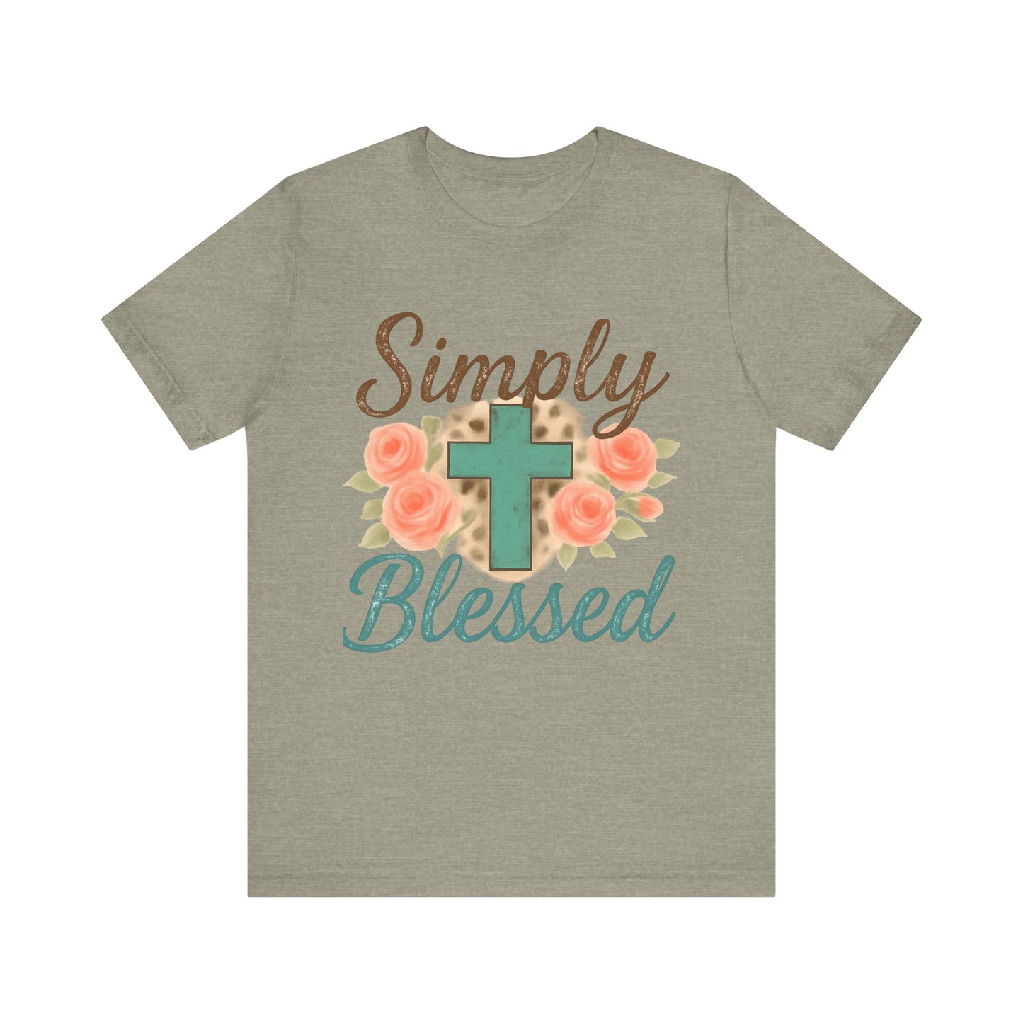 Simply Blessed Unisex Tee, Inspirational T-Shirt, Faith-Based Apparel, Christian Gift, Casual Comfortable Top