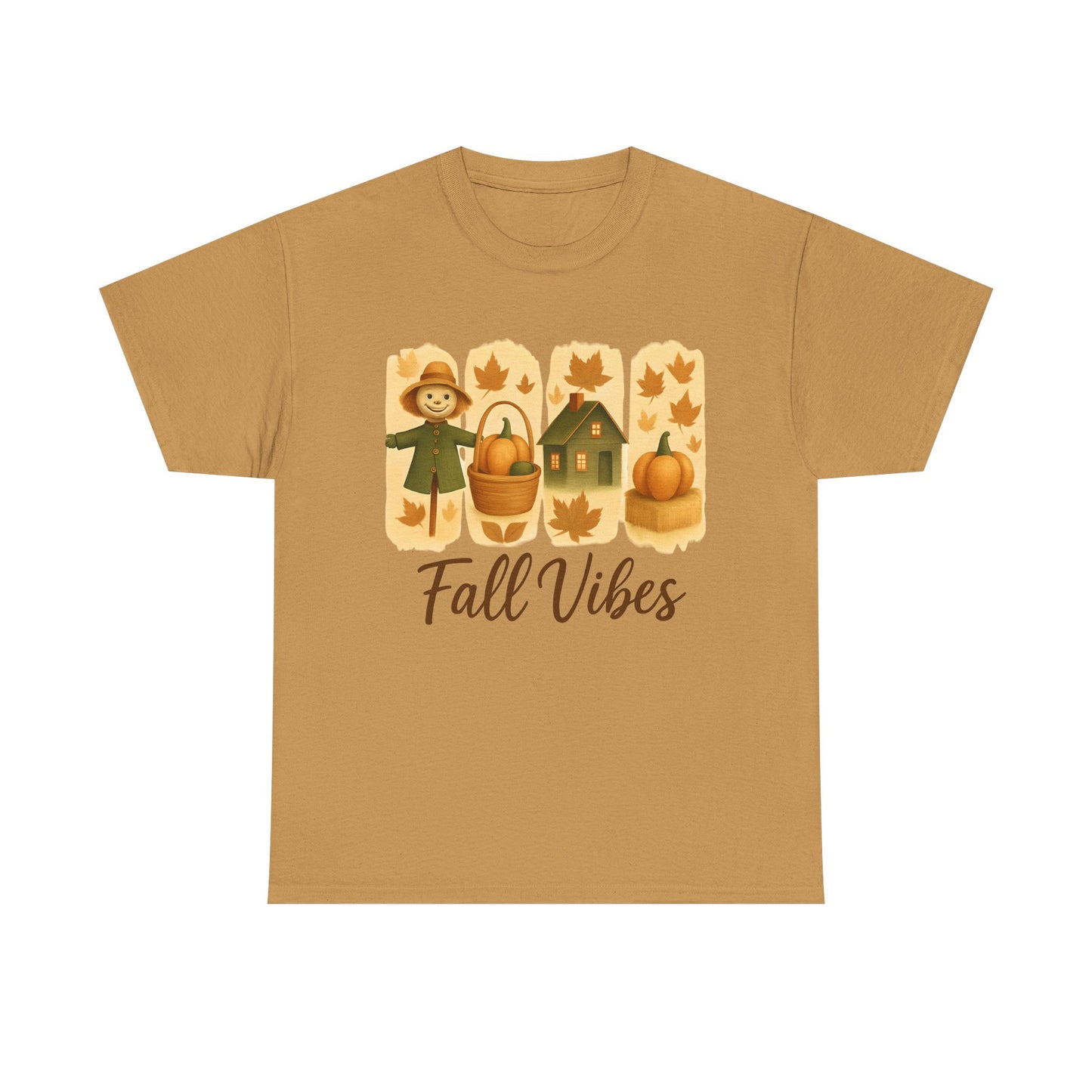 Unisex Fall Vibes Tee, Cozy Autumn Shirt, Seasonal Casual Wear, Pumpkin Patch Gift, Harvest Festival Apparel