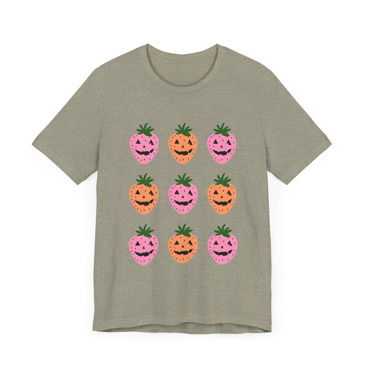 Summerween Strawberries Unisex Tee - Jack O'Lantern Design