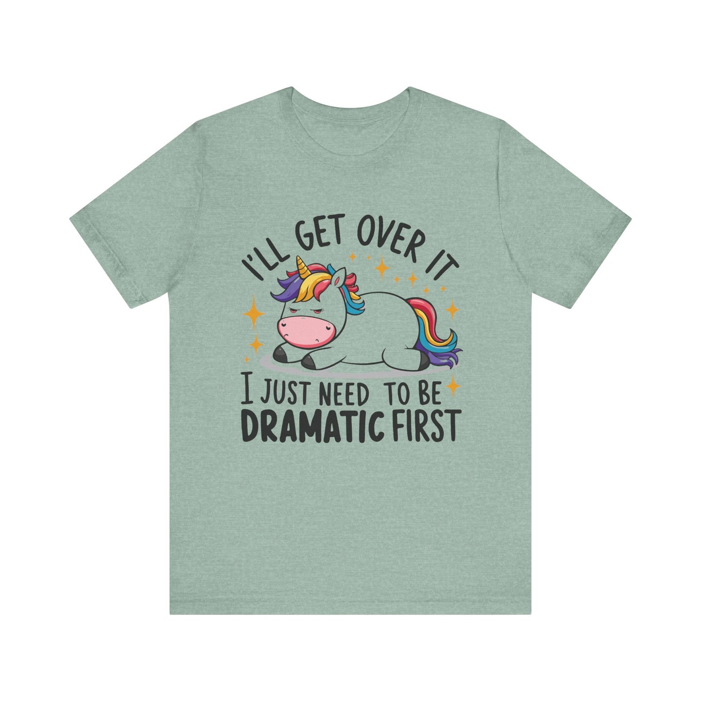 Dramatic Unicorn Tee - Whimsical Humor Shirt for Unicorn Lovers, Fun Gift for Birthdays, Parties, Social Events, Casual Wear