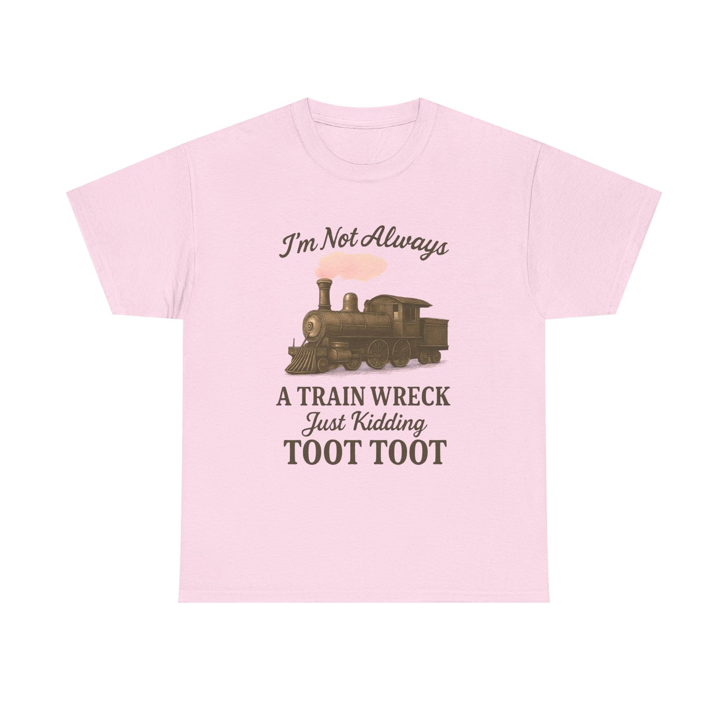 Playful Train Wreck Tee, Humorous Unisex T-Shirt, Fun Gift for Train Lovers, , Casual Wear