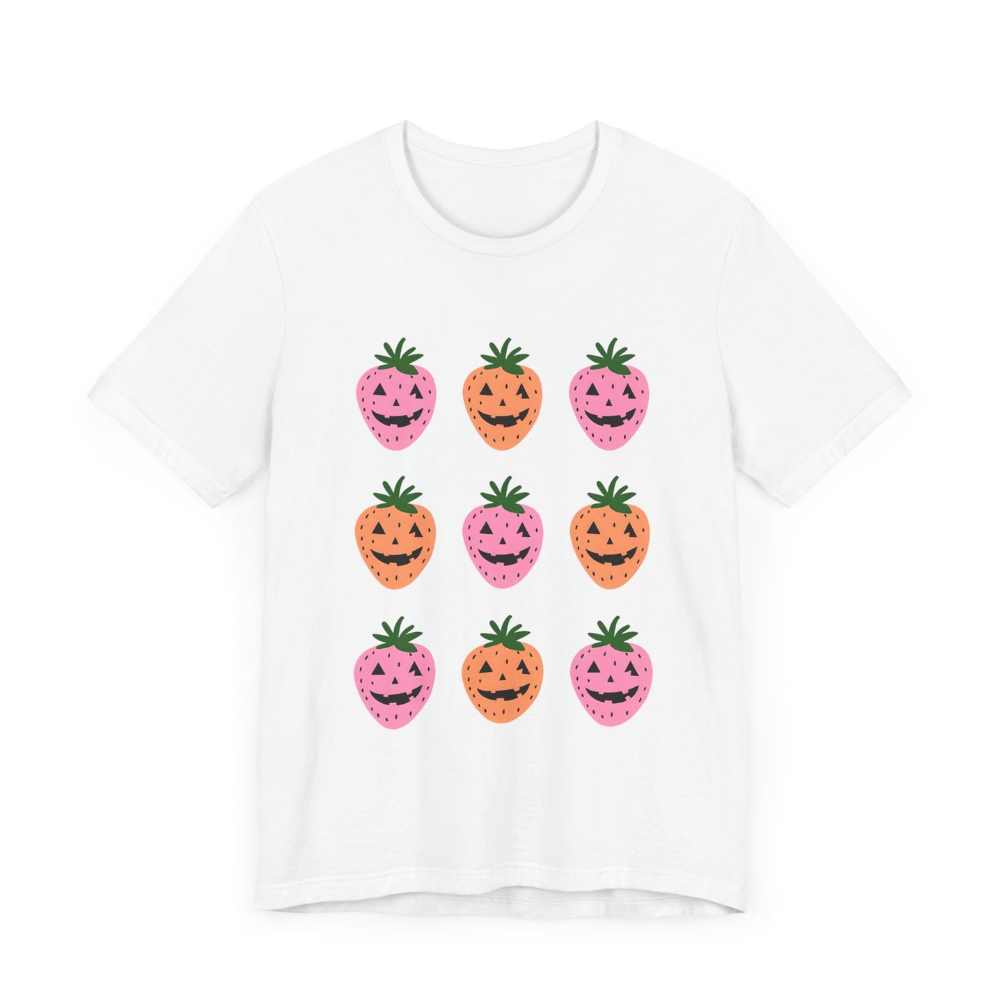 Summerween Strawberries Unisex Tee - Jack O'Lantern Design