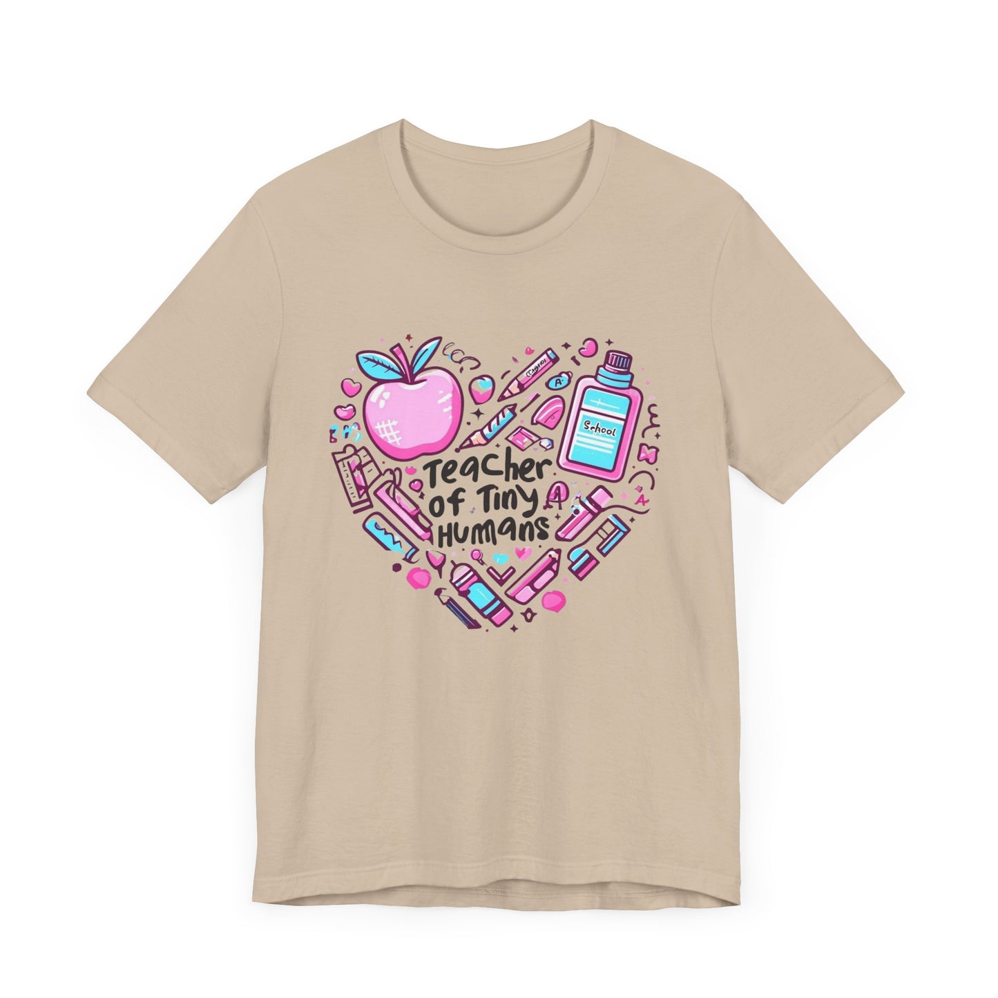 Teacher Heart Graphic Tee, Unisex Teacher Shirt, Gift for Educators, Back to School, Teacher Appreciation, Cute Teacher Outfit