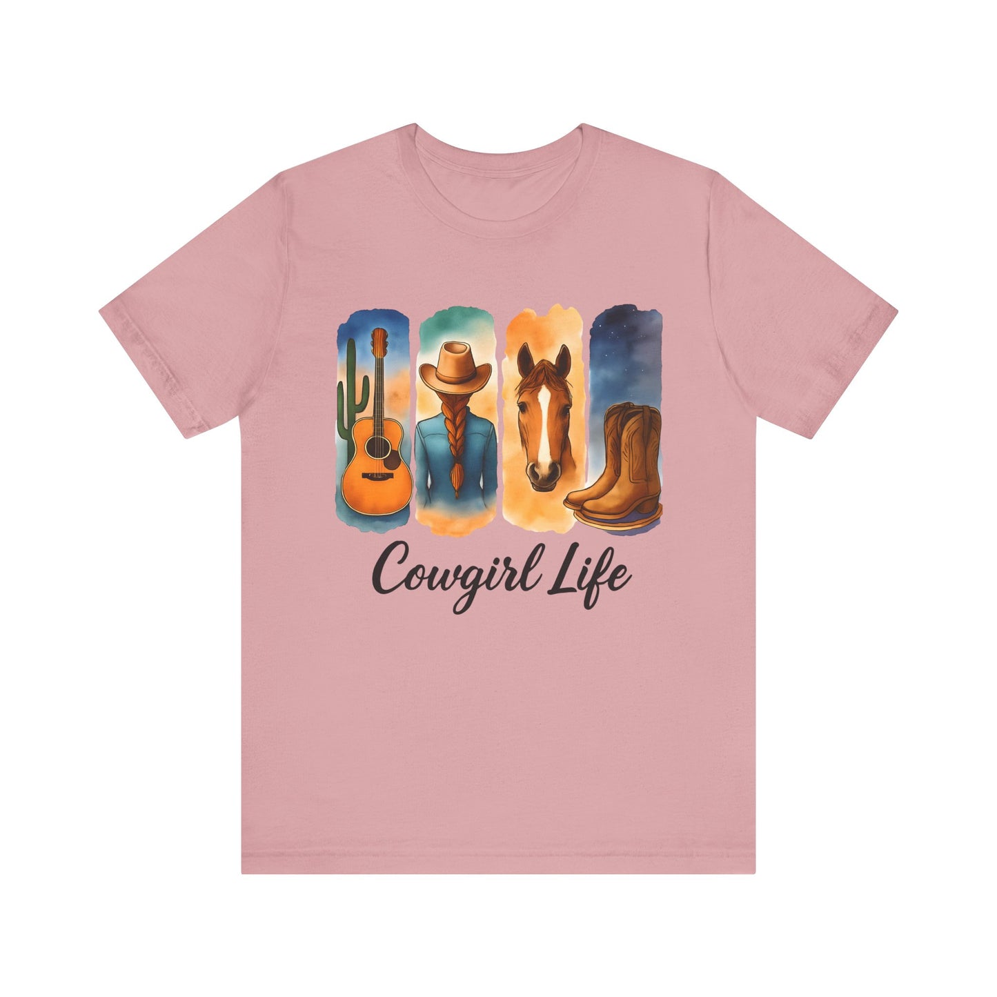 Cowgirl Life - Western Style Shirt, Cowboy Aesthetic Apparel, Country Music Tee, Gift for Cowgirls, Farm Lover T-Shirt