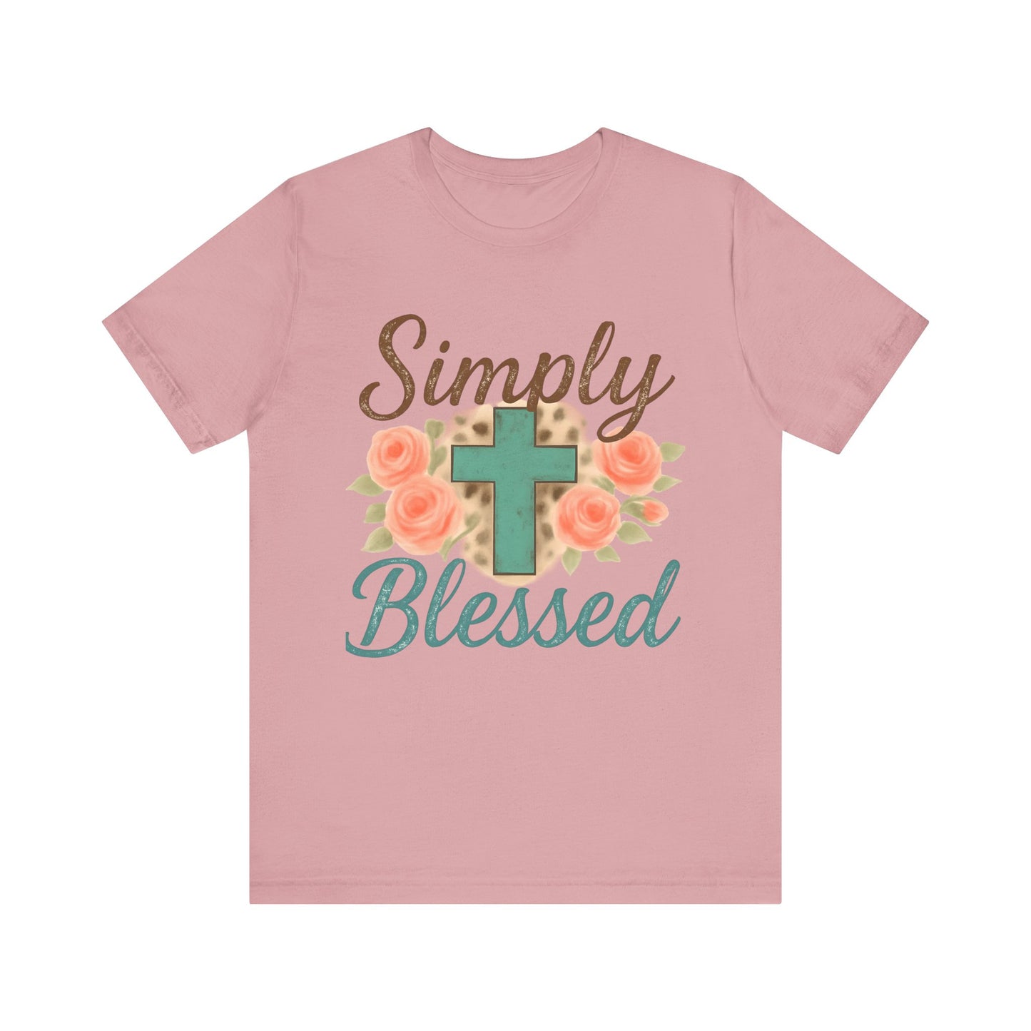 Simply Blessed Unisex Tee, Inspirational T-Shirt, Faith-Based Apparel, Christian Gift, Casual Comfortable Top