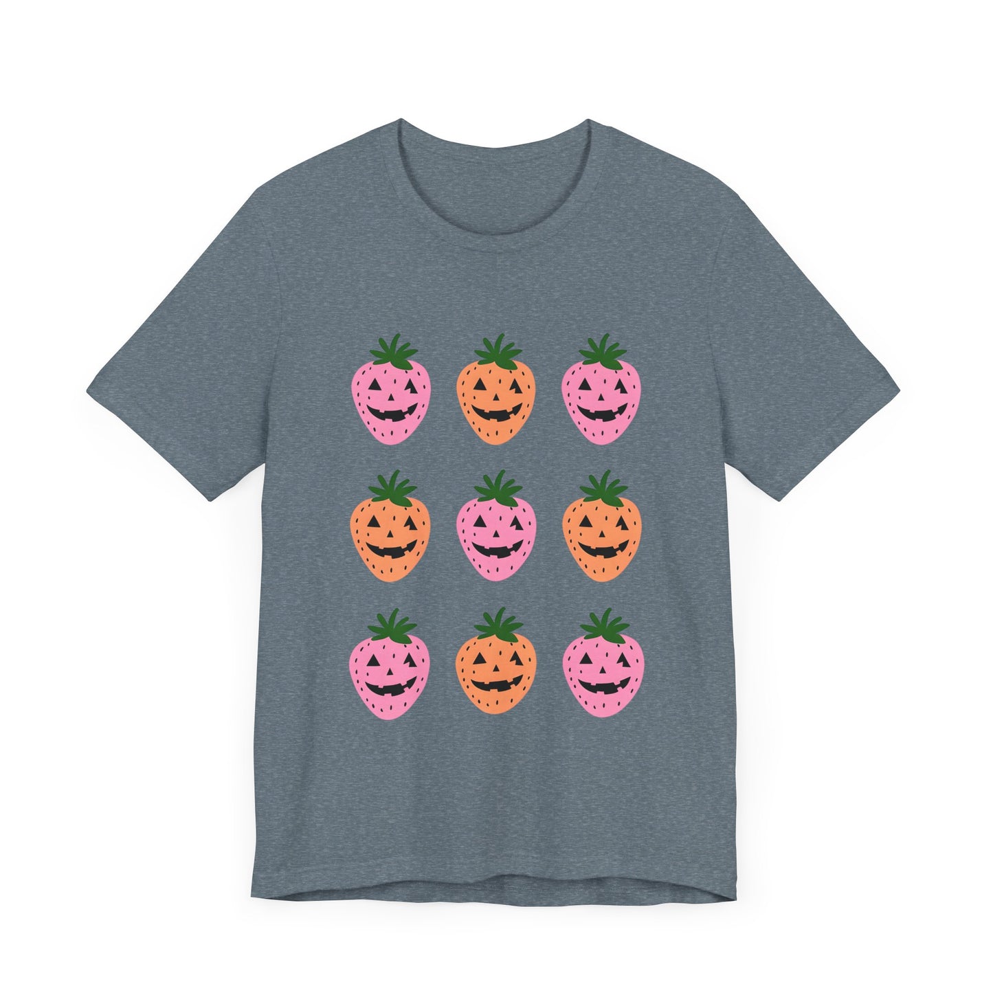 Summerween Strawberries Unisex Tee - Jack O'Lantern Design