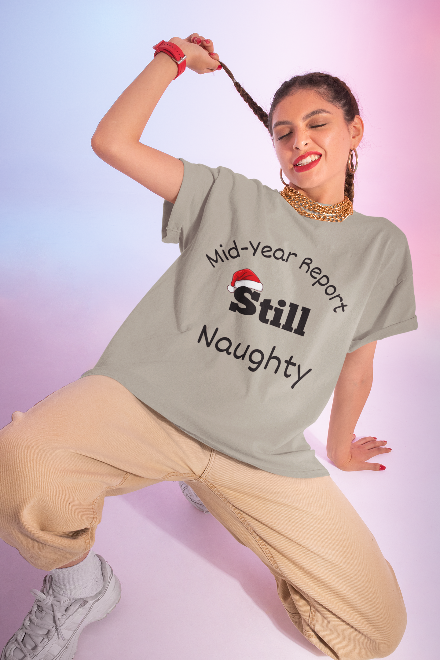 Christmas in July Unisex Tee - Mid-Year Report Still Naughty