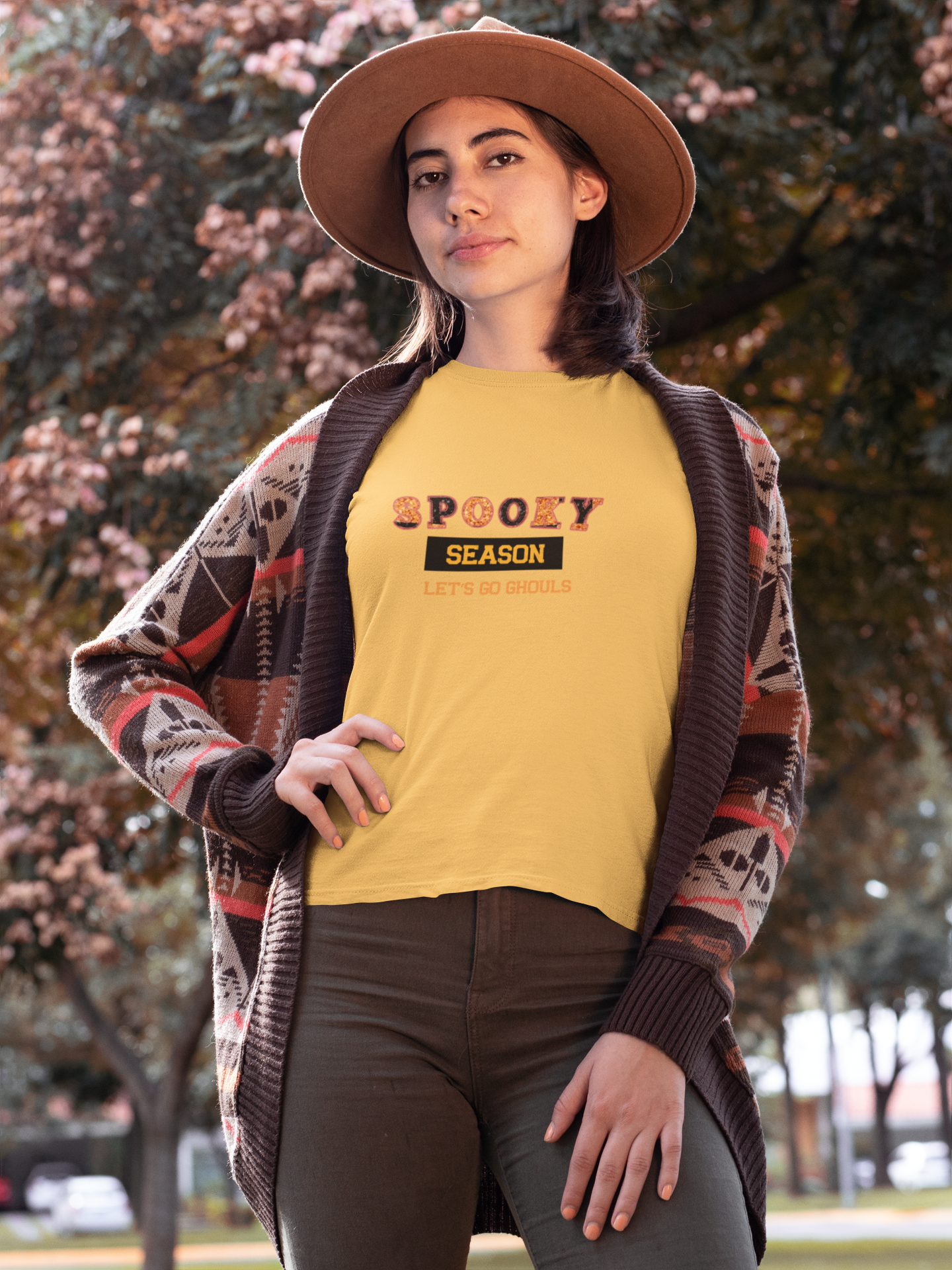 Halloween Unisex Tee - Spooky Season, Let's Go Ghouls, Fall Design