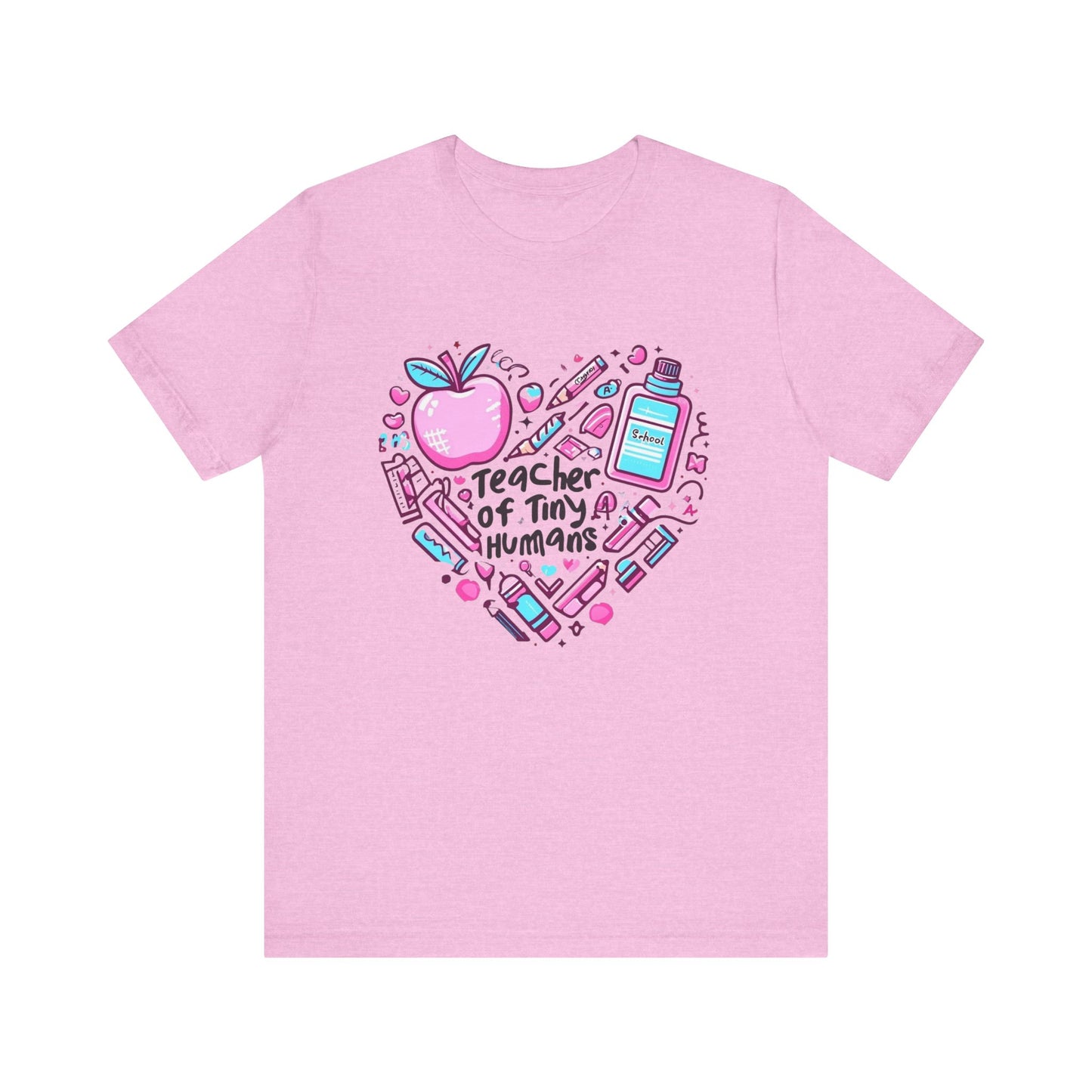 Teacher Heart Graphic Tee, Unisex Teacher Shirt, Gift for Educators, Back to School, Teacher Appreciation, Cute Teacher Outfit