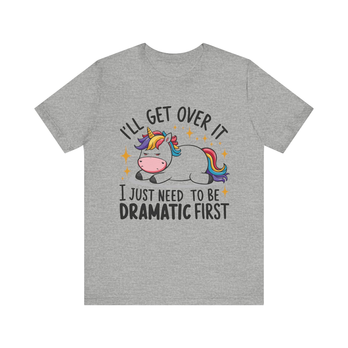 Dramatic Unicorn Tee - Whimsical Humor Shirt for Unicorn Lovers, Fun Gift for Birthdays, Parties, Social Events, Casual Wear