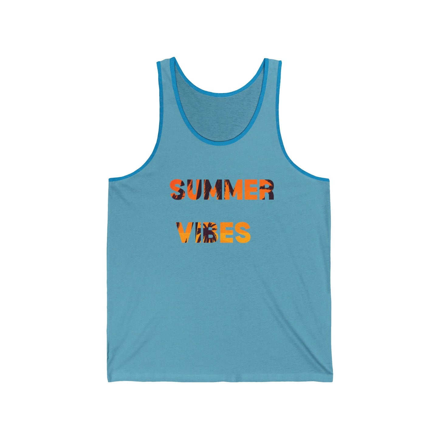 Summer Vibes Unisex Tank Top, Casual Wear, Beach Day, Gift for Him/Her, Summer Outfit, Festival Top, Lightweight Summer Apparel