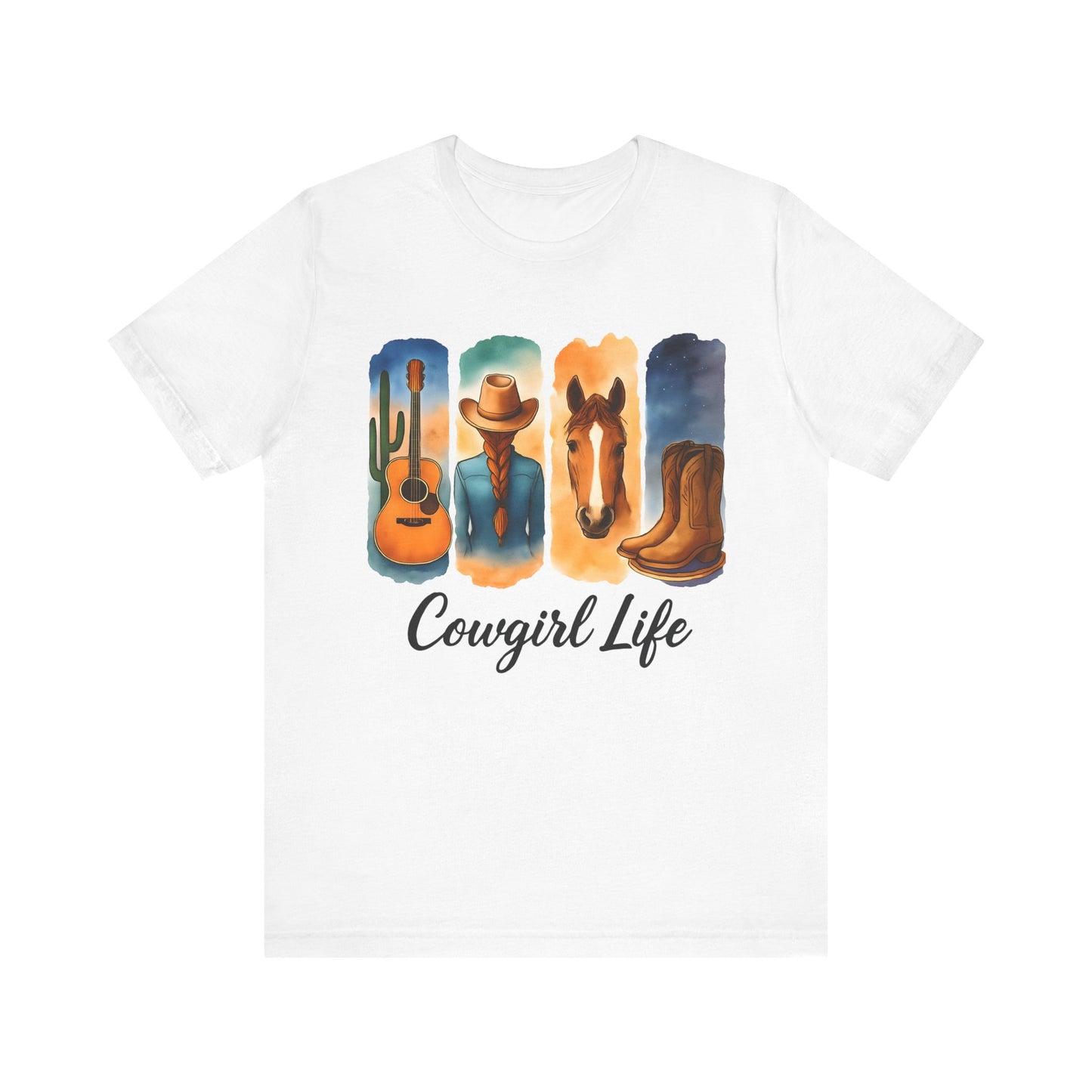 Cowgirl Life - Western Style Shirt, Cowboy Aesthetic Apparel, Country Music Tee, Gift for Cowgirls, Farm Lover T-Shirt