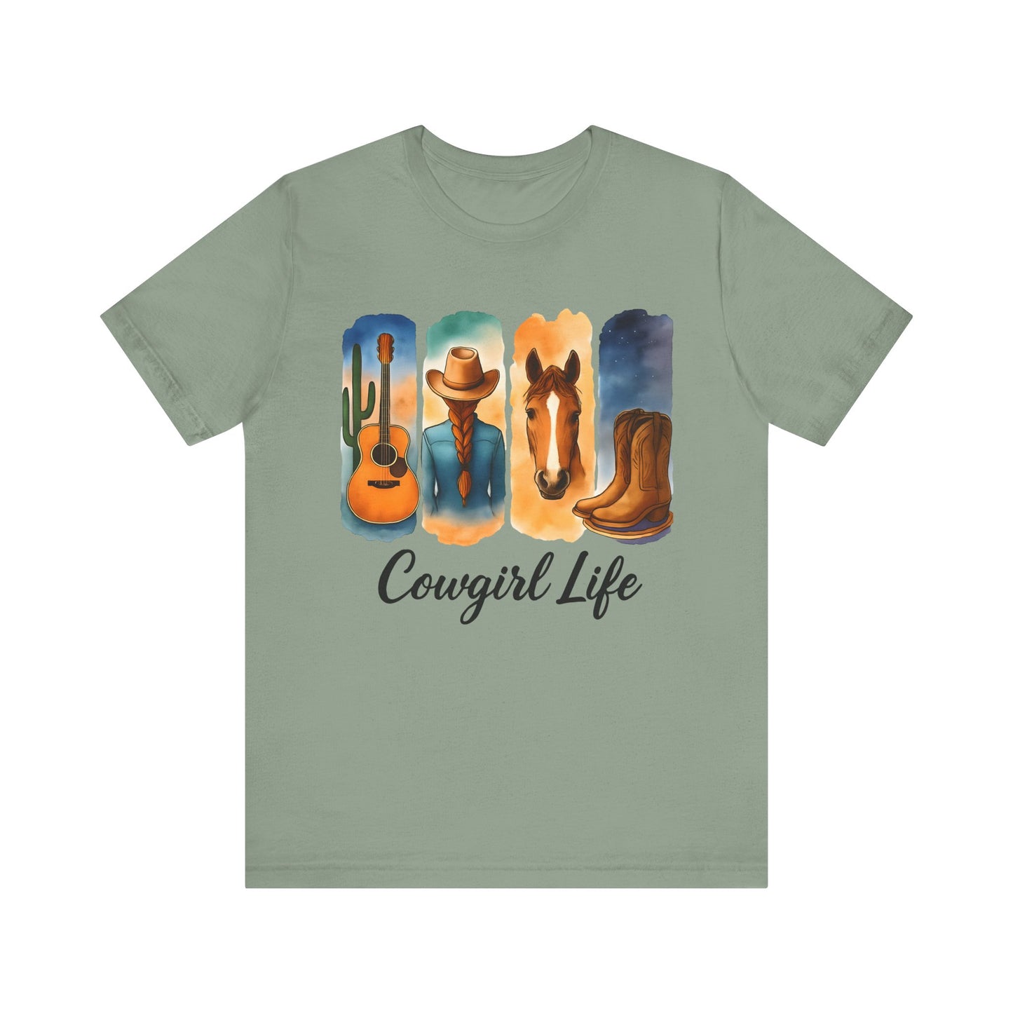 Cowgirl Life - Western Style Shirt, Cowboy Aesthetic Apparel, Country Music Tee, Gift for Cowgirls, Farm Lover T-Shirt