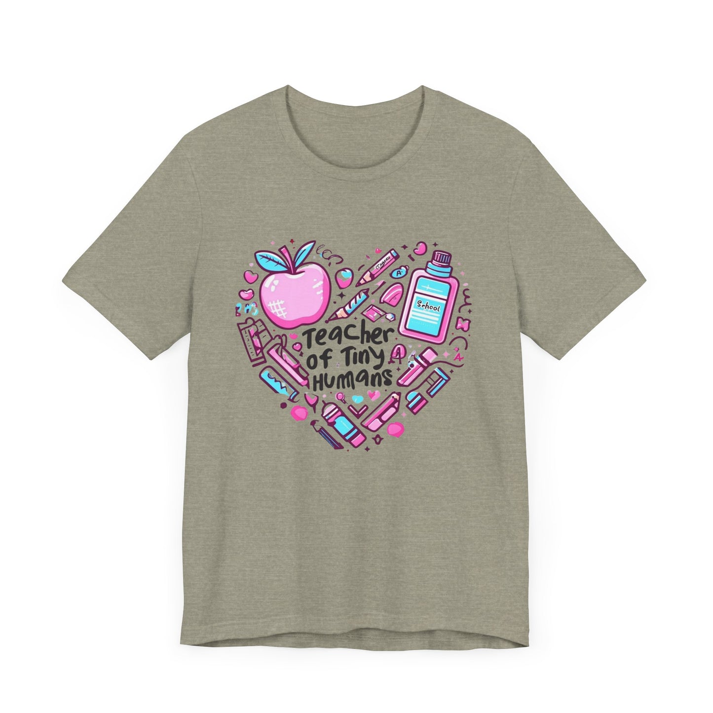 Teacher Heart Graphic Tee, Unisex Teacher Shirt, Gift for Educators, Back to School, Teacher Appreciation, Cute Teacher Outfit