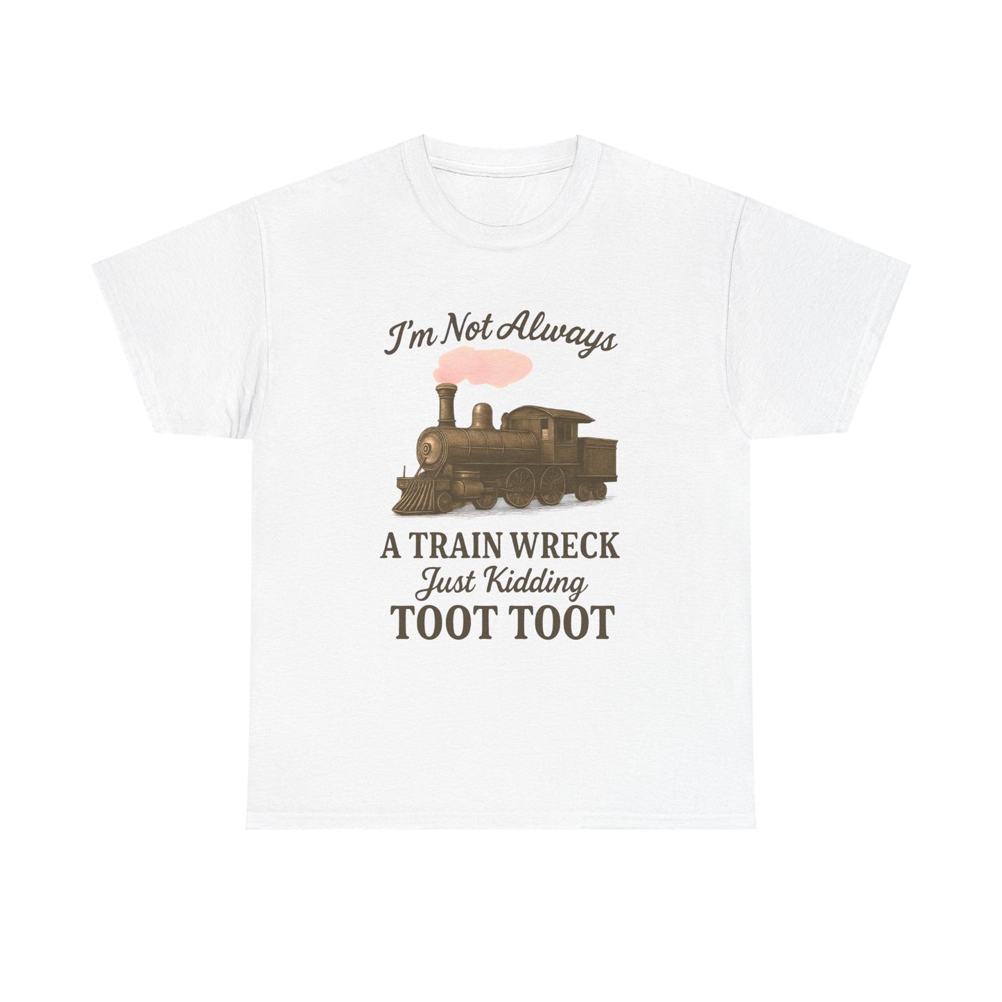 Playful Train Wreck Tee, Humorous Unisex T-Shirt, Fun Gift for Train Lovers, , Casual Wear