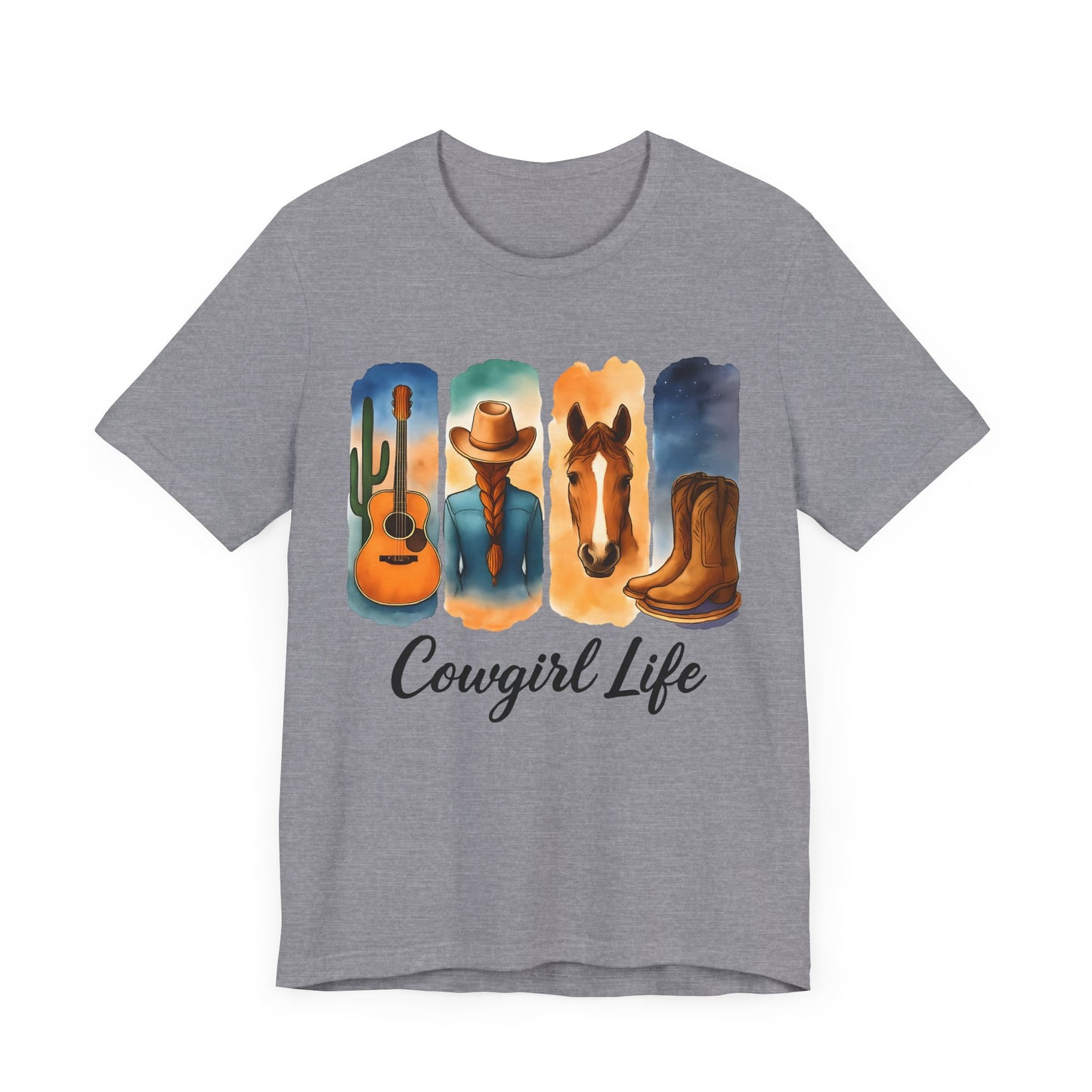 Cowgirl Life - Western Style Shirt, Cowboy Aesthetic Apparel, Country Music Tee, Gift for Cowgirls, Farm Lover T-Shirt