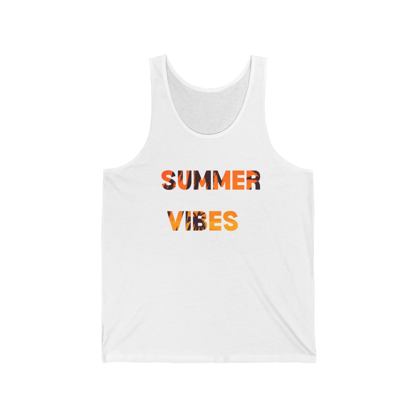 Summer Vibes Unisex Tank Top, Casual Wear, Beach Day, Gift for Him/Her, Summer Outfit, Festival Top, Lightweight Summer Apparel