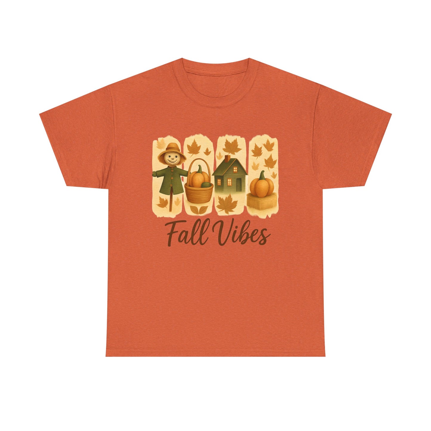 Unisex Fall Vibes Tee, Cozy Autumn Shirt, Seasonal Casual Wear, Pumpkin Patch Gift, Harvest Festival Apparel