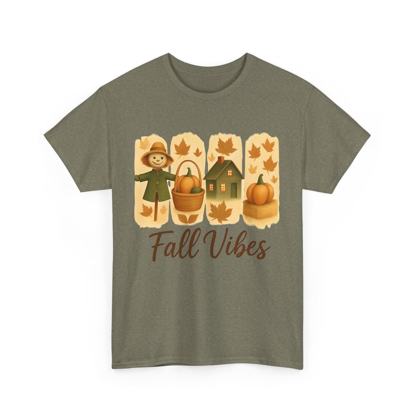 Unisex Fall Vibes Tee, Cozy Autumn Shirt, Seasonal Casual Wear, Pumpkin Patch Gift, Harvest Festival Apparel
