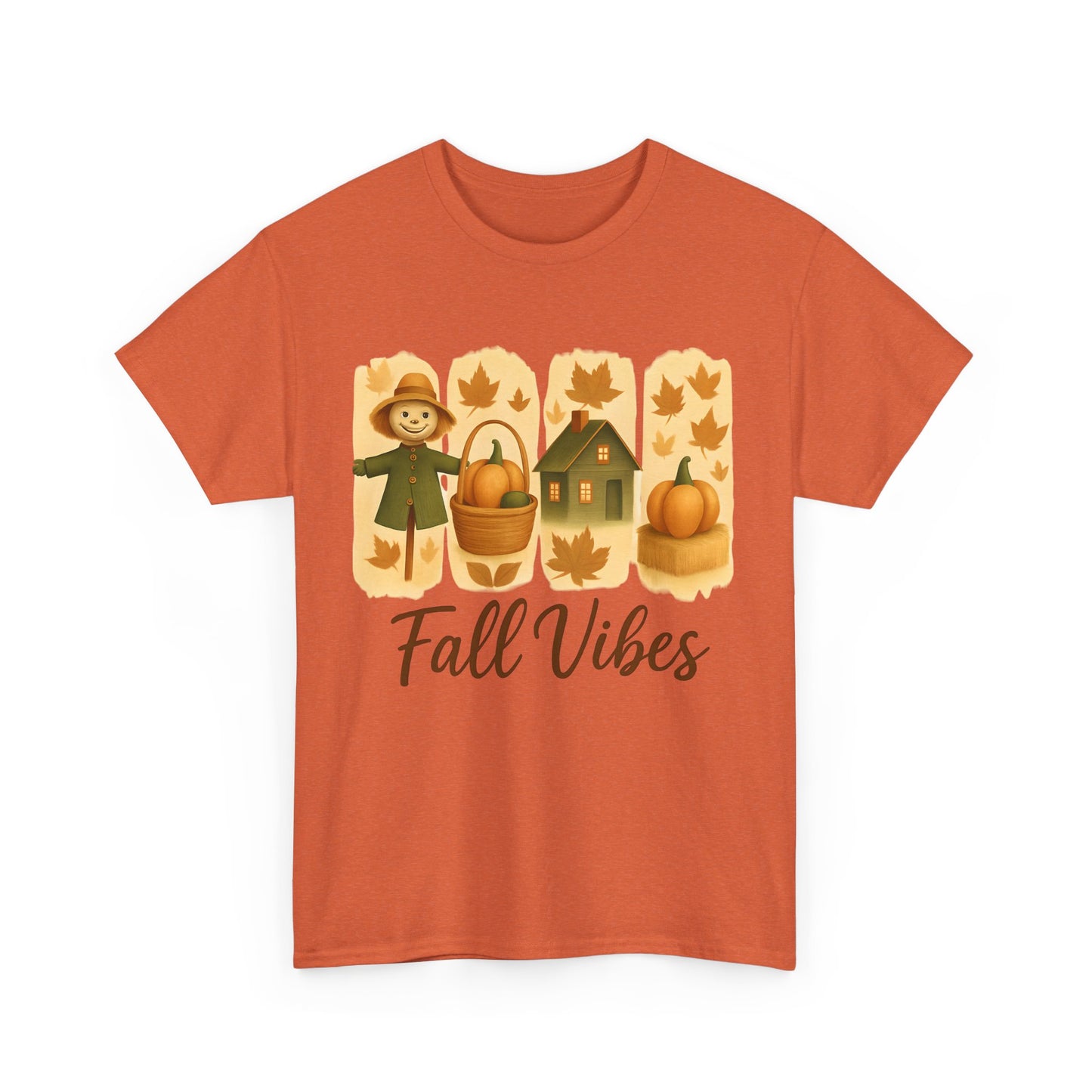 Unisex Fall Vibes Tee, Cozy Autumn Shirt, Seasonal Casual Wear, Pumpkin Patch Gift, Harvest Festival Apparel