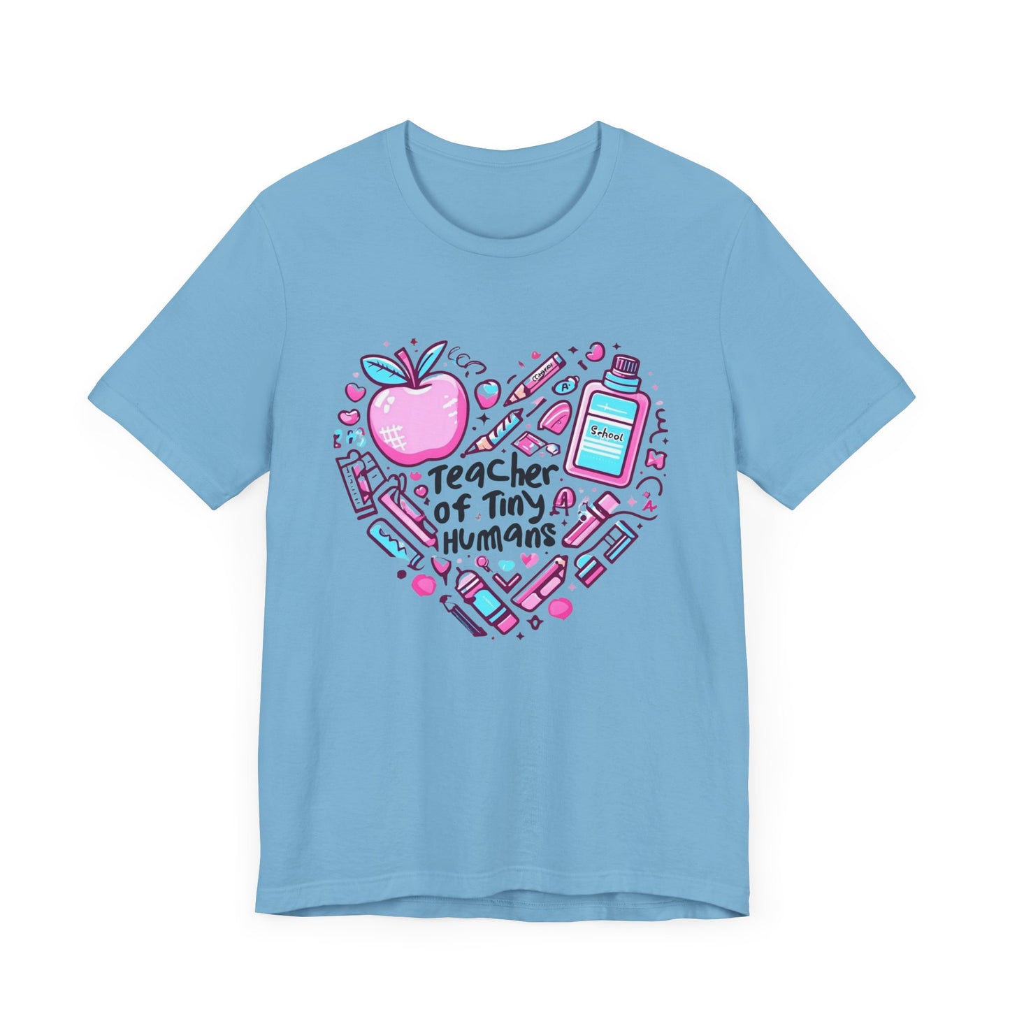 Teacher Heart Graphic Tee, Unisex Teacher Shirt, Gift for Educators, Back to School, Teacher Appreciation, Cute Teacher Outfit