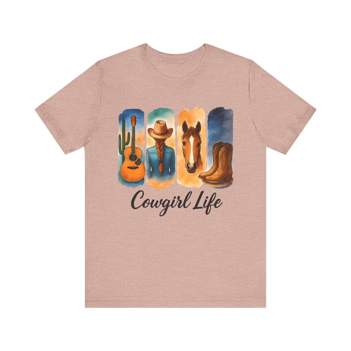 Cowgirl Life - Western Style Shirt, Cowboy Aesthetic Apparel, Country Music Tee, Gift for Cowgirls, Farm Lover T-Shirt