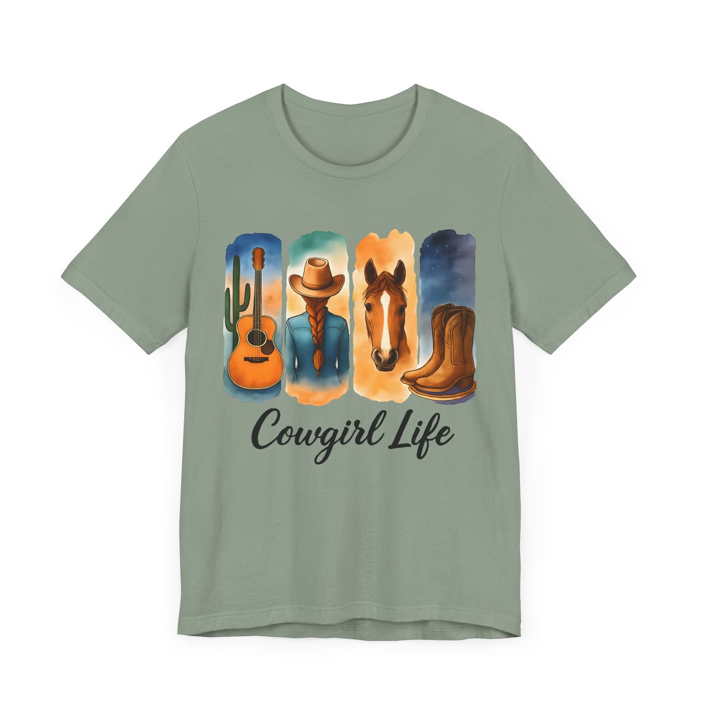 Cowgirl Life - Western Style Shirt, Cowboy Aesthetic Apparel, Country Music Tee, Gift for Cowgirls, Farm Lover T-Shirt