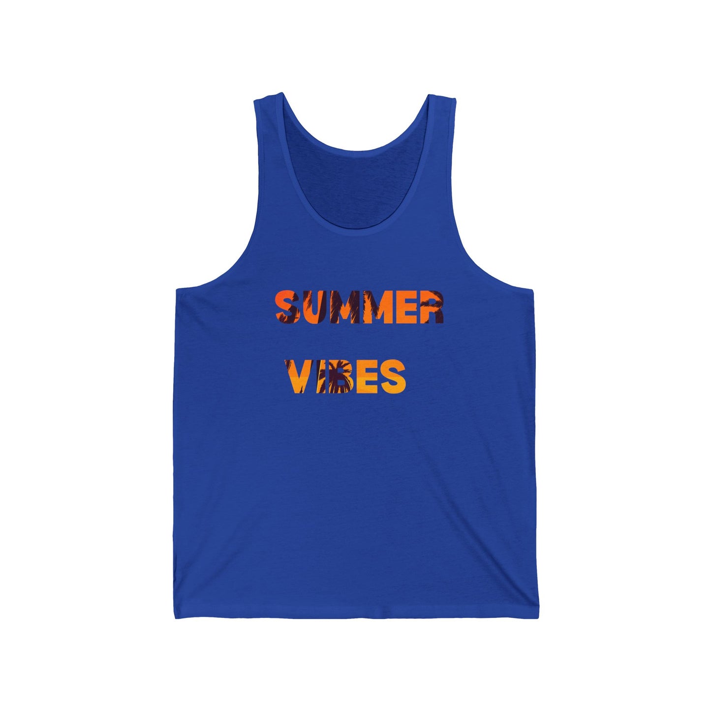 Summer Vibes Unisex Tank Top, Casual Wear, Beach Day, Gift for Him/Her, Summer Outfit, Festival Top, Lightweight Summer Apparel